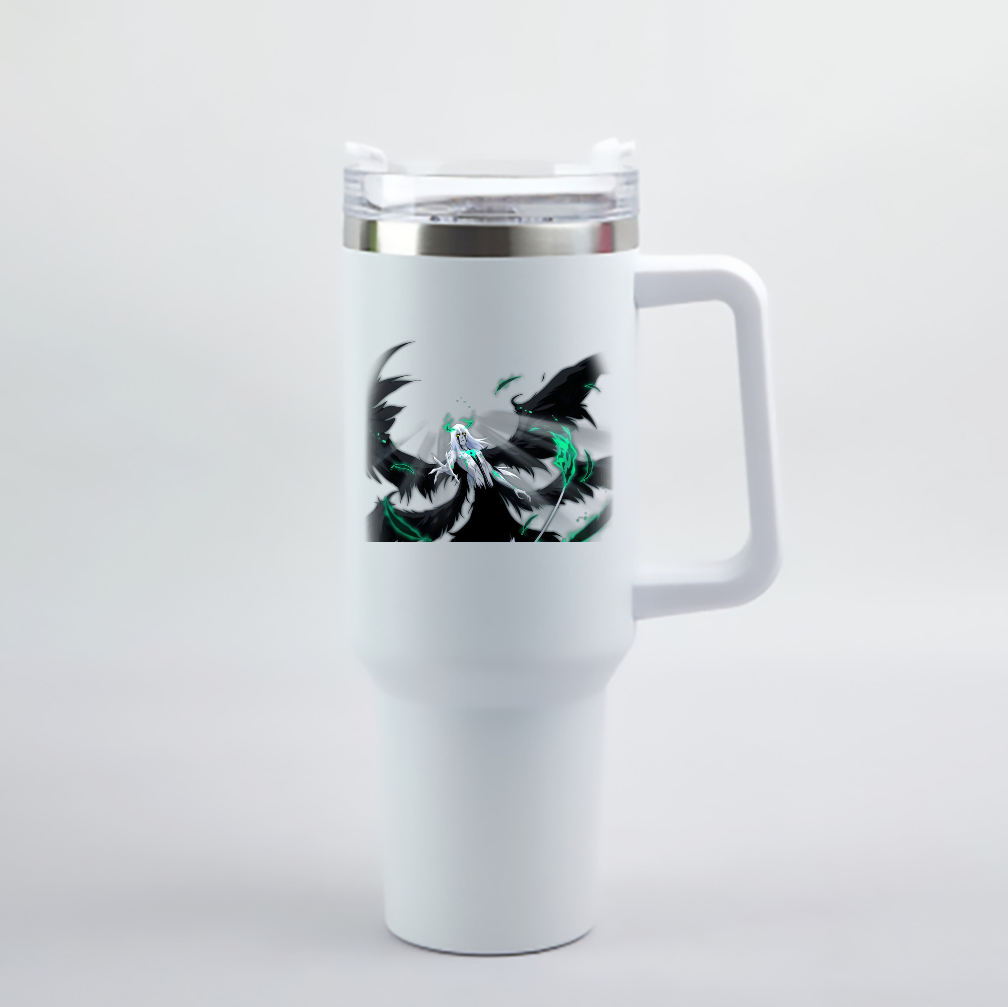 （画像用） ブリーチ ウルキオラ·シファー BLEACH Ulquiorra cifer 1200mL車用タンブラー - クリスタルステッカー（プラスチックストロー付き）