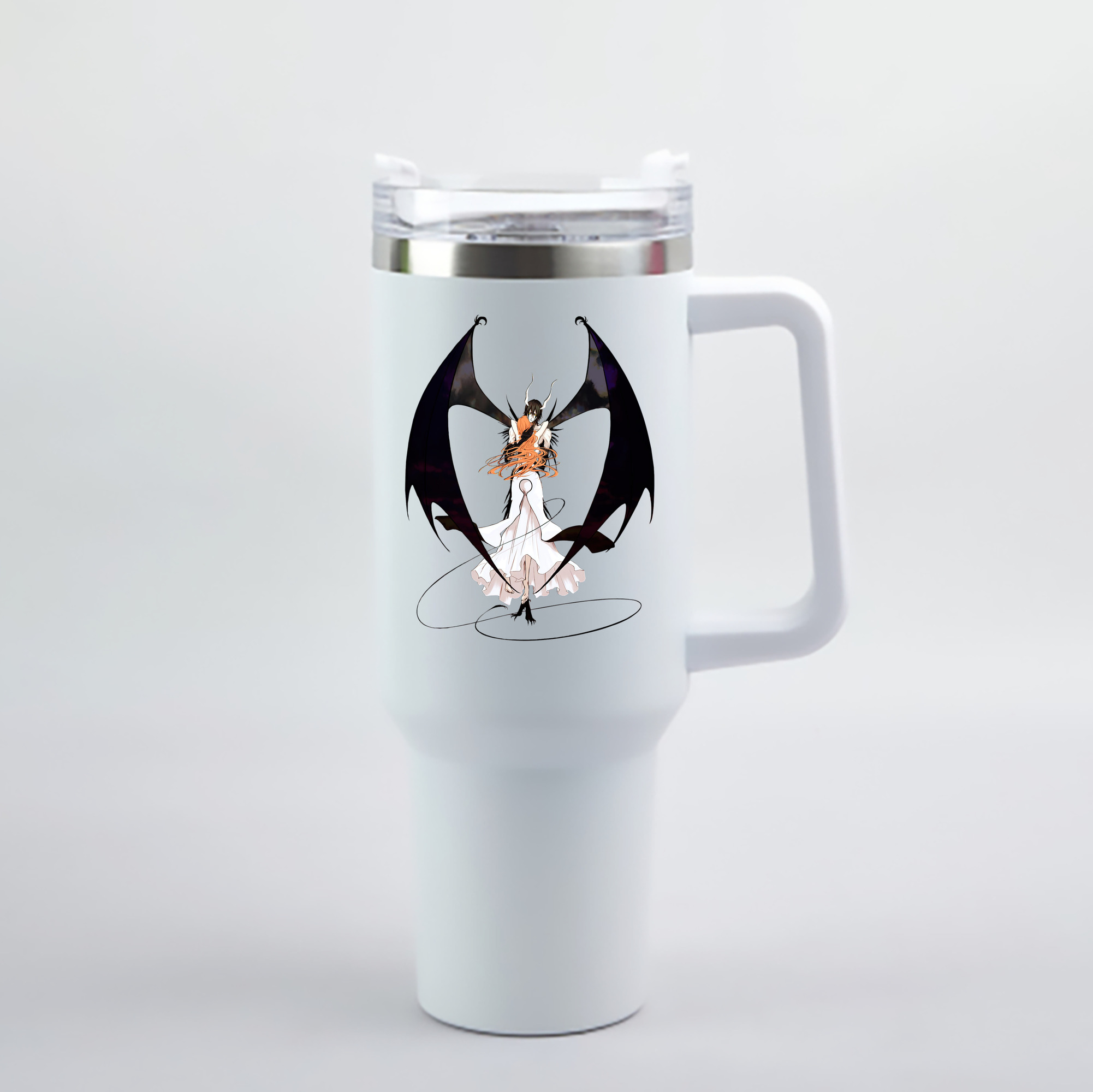 （画像用） ブリーチ ウルキオラ·シファー BLEACH Ulquiorra cifer 1200mL車用タンブラー - クリスタルステッカー（プラスチックストロー付き）