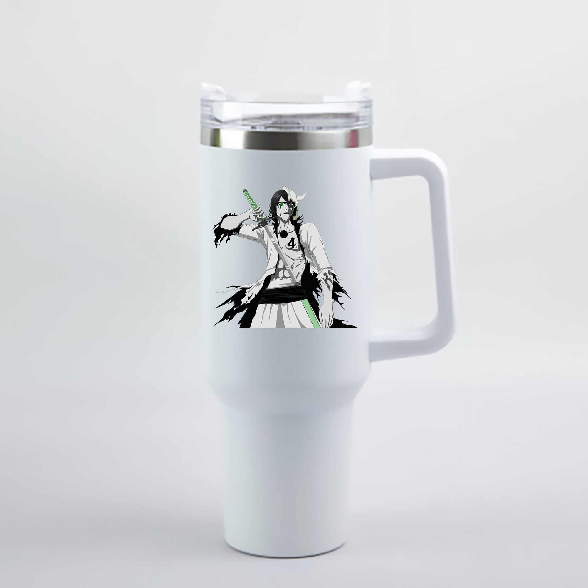 （画像用） ブリーチ ウルキオラ·シファー BLEACH Ulquiorra cifer 1200mL車用タンブラー - クリスタルステッカー（プラスチックストロー付き）