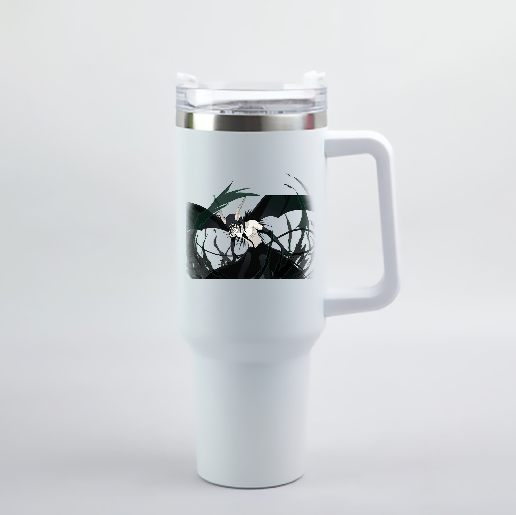 （画像用） ブリーチ ウルキオラ·シファー BLEACH Ulquiorra cifer 1200mL車用タンブラー - クリスタルステッカー（プラスチックストロー付き）