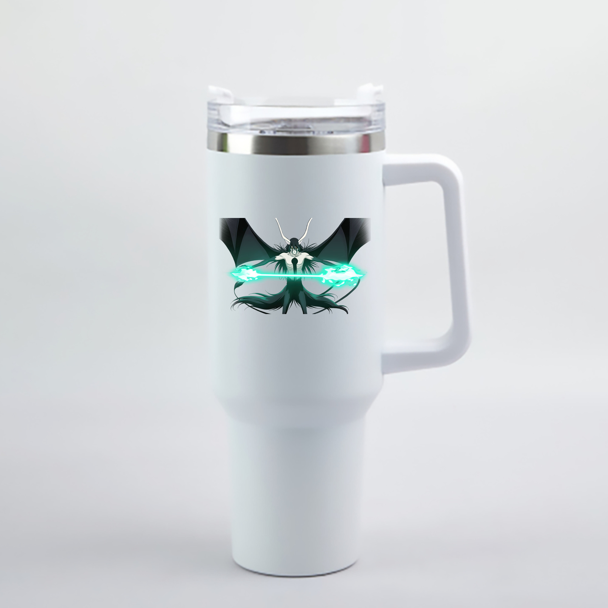 （画像用） ブリーチ ウルキオラ·シファー BLEACH Ulquiorra cifer 1200mL車用タンブラー - クリスタルステッカー（プラスチックストロー付き）