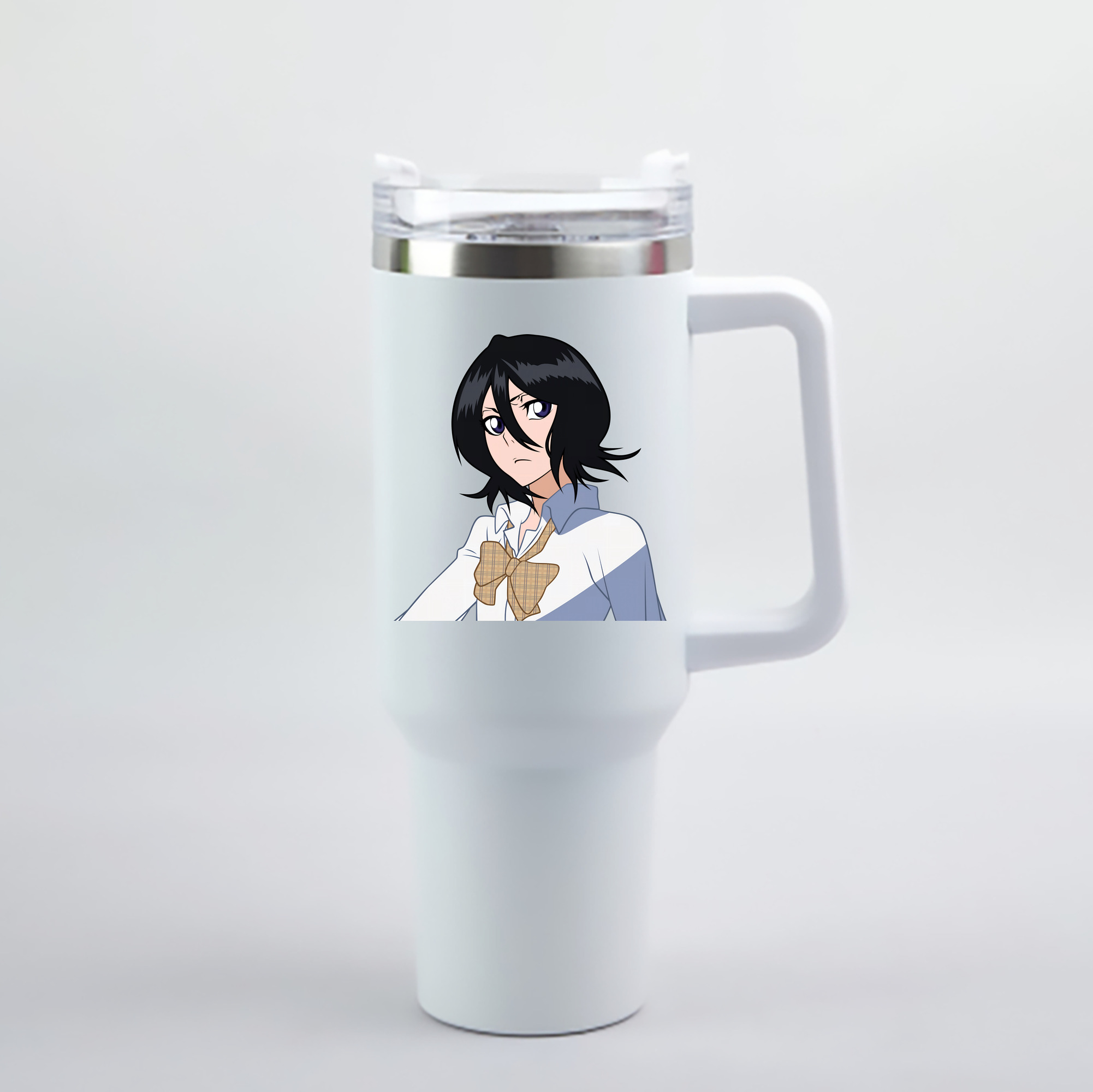 （画像用） ブリーチ 朽木ルキア BLEACH Kuchiki Rukia 1200mL車用タンブラー - クリスタルステッカー（プラスチックストロー付き）