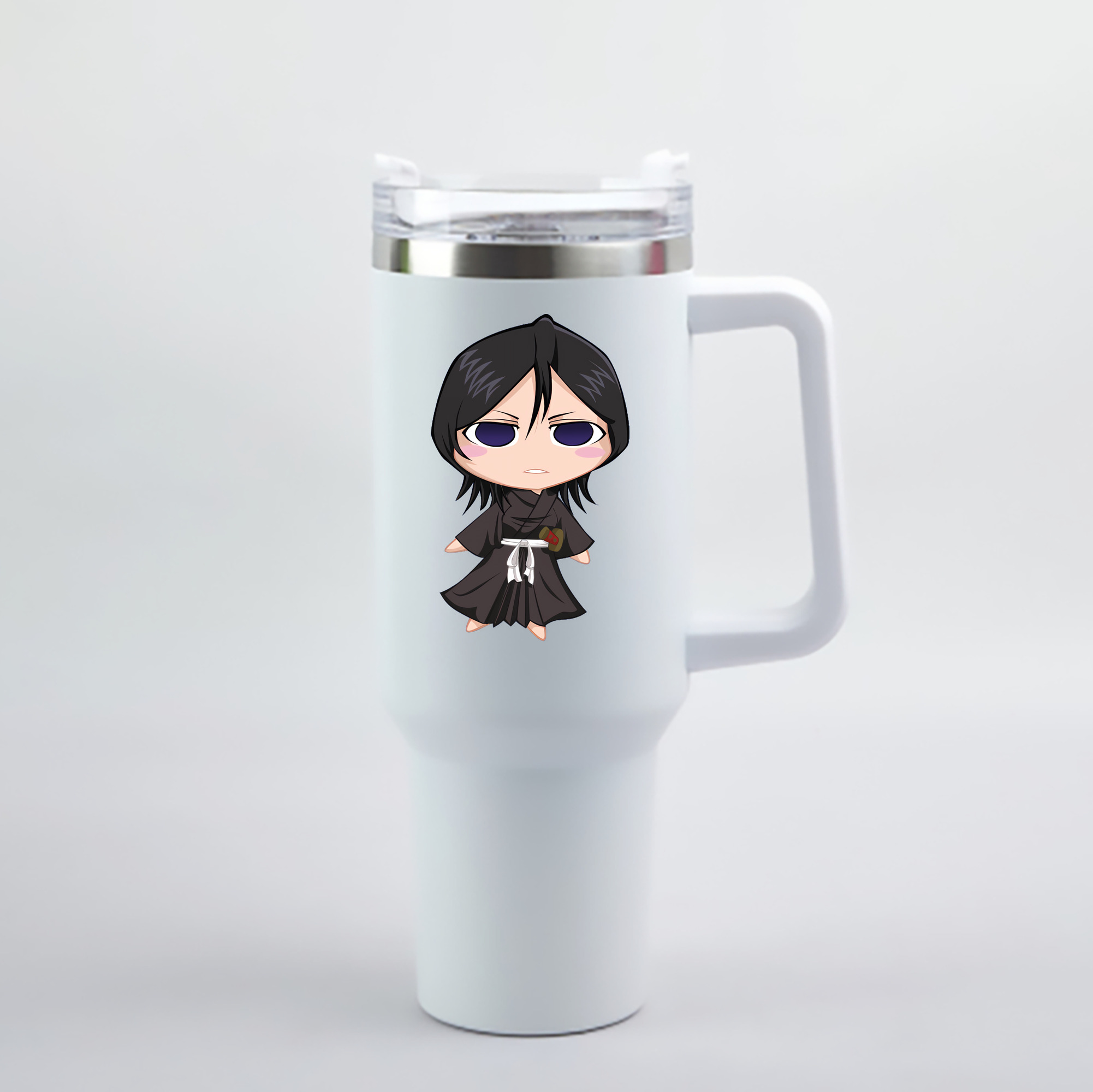 （画像用） ブリーチ 朽木ルキア BLEACH Kuchiki Rukia 1200mL車用タンブラー - クリスタルステッカー（プラスチックストロー付き）