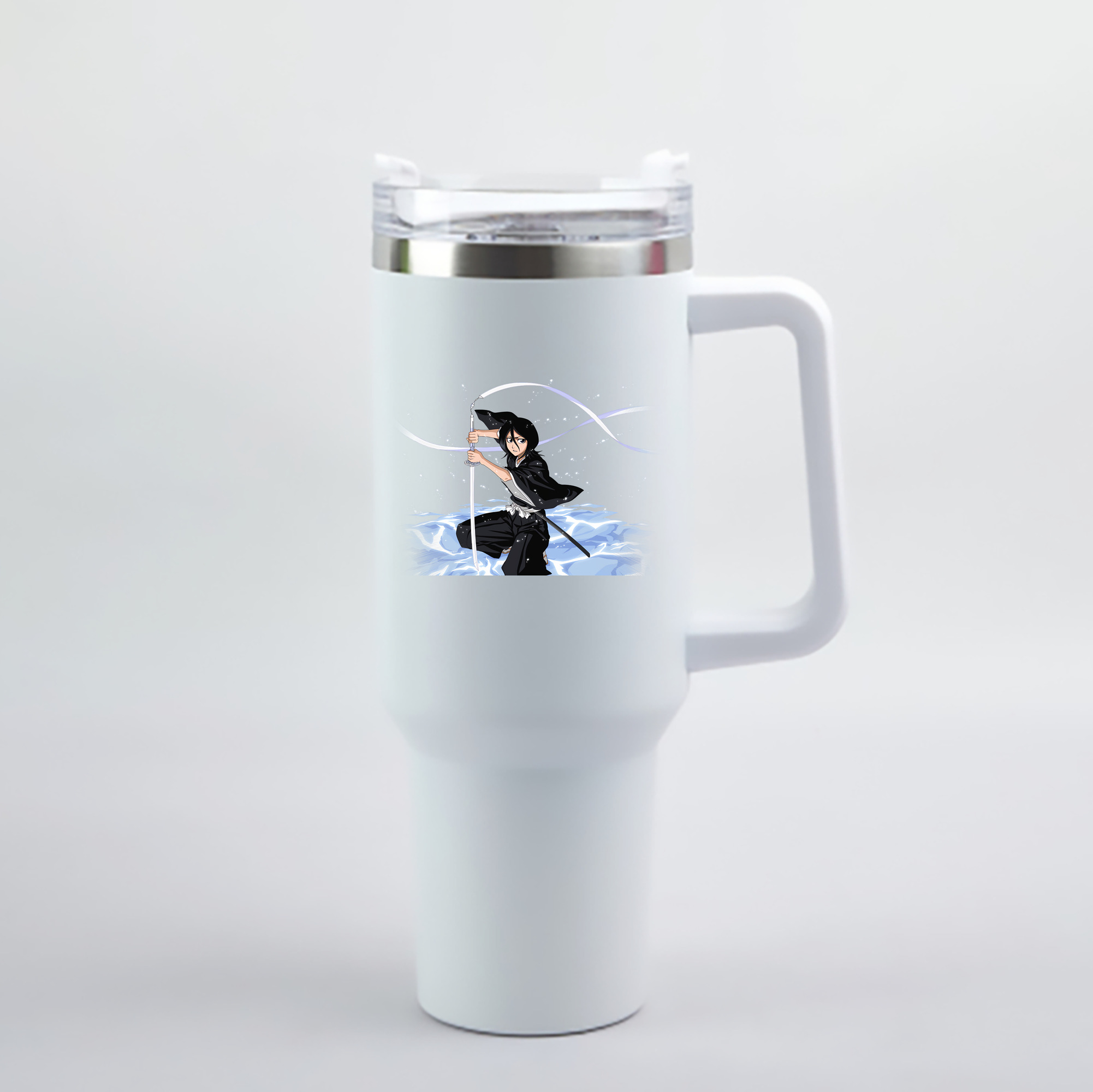 （画像用） ブリーチ 朽木ルキア BLEACH Kuchiki Rukia 1200mL車用タンブラー - クリスタルステッカー（プラスチックストロー付き）