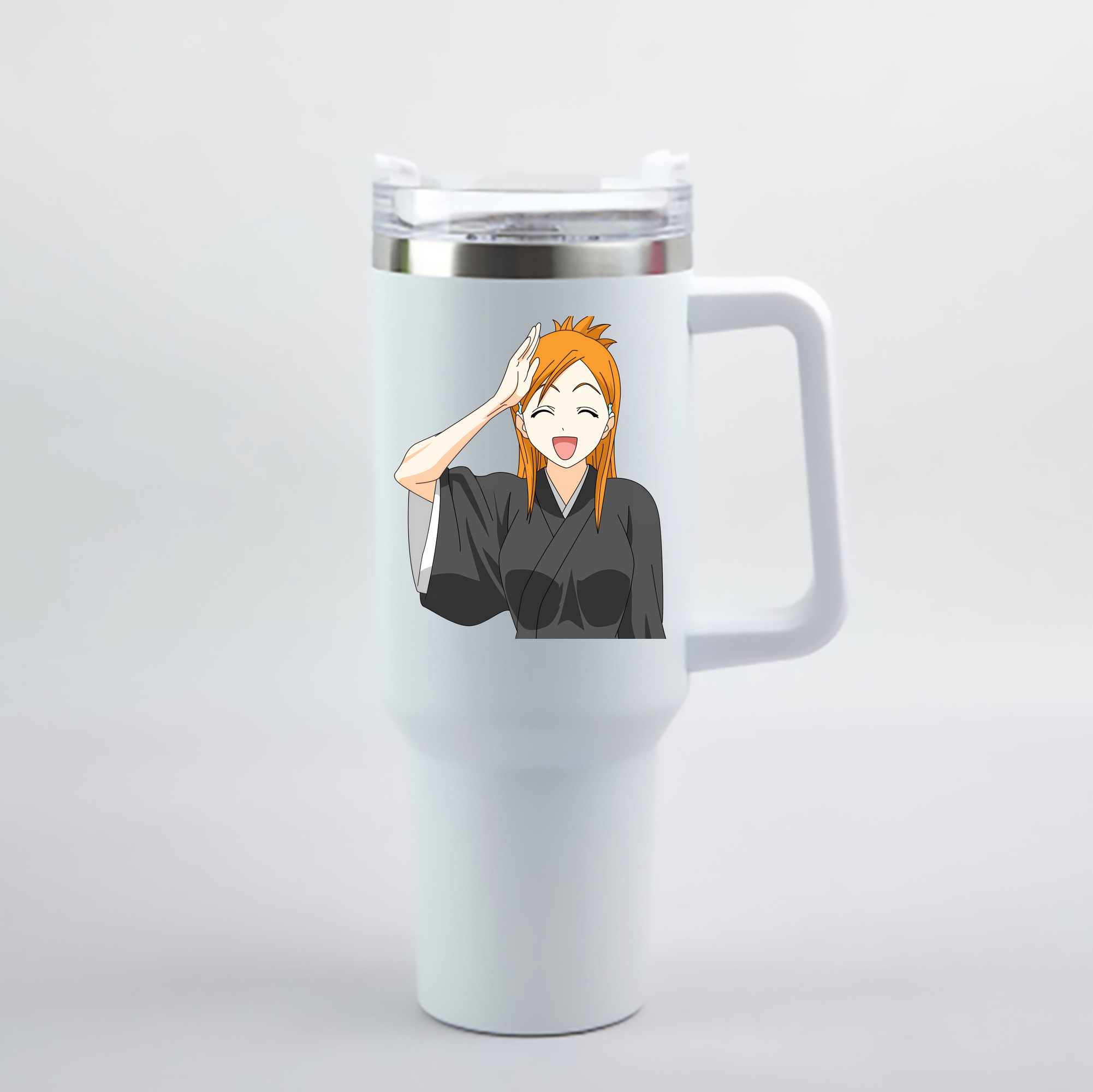 （画像用） ブリーチ 井上織姫（いのうえおりひめ） BLEACH Inoue Orihime 1200mL車用タンブラー - クリスタルステッカー（プラスチックストロー付き）
