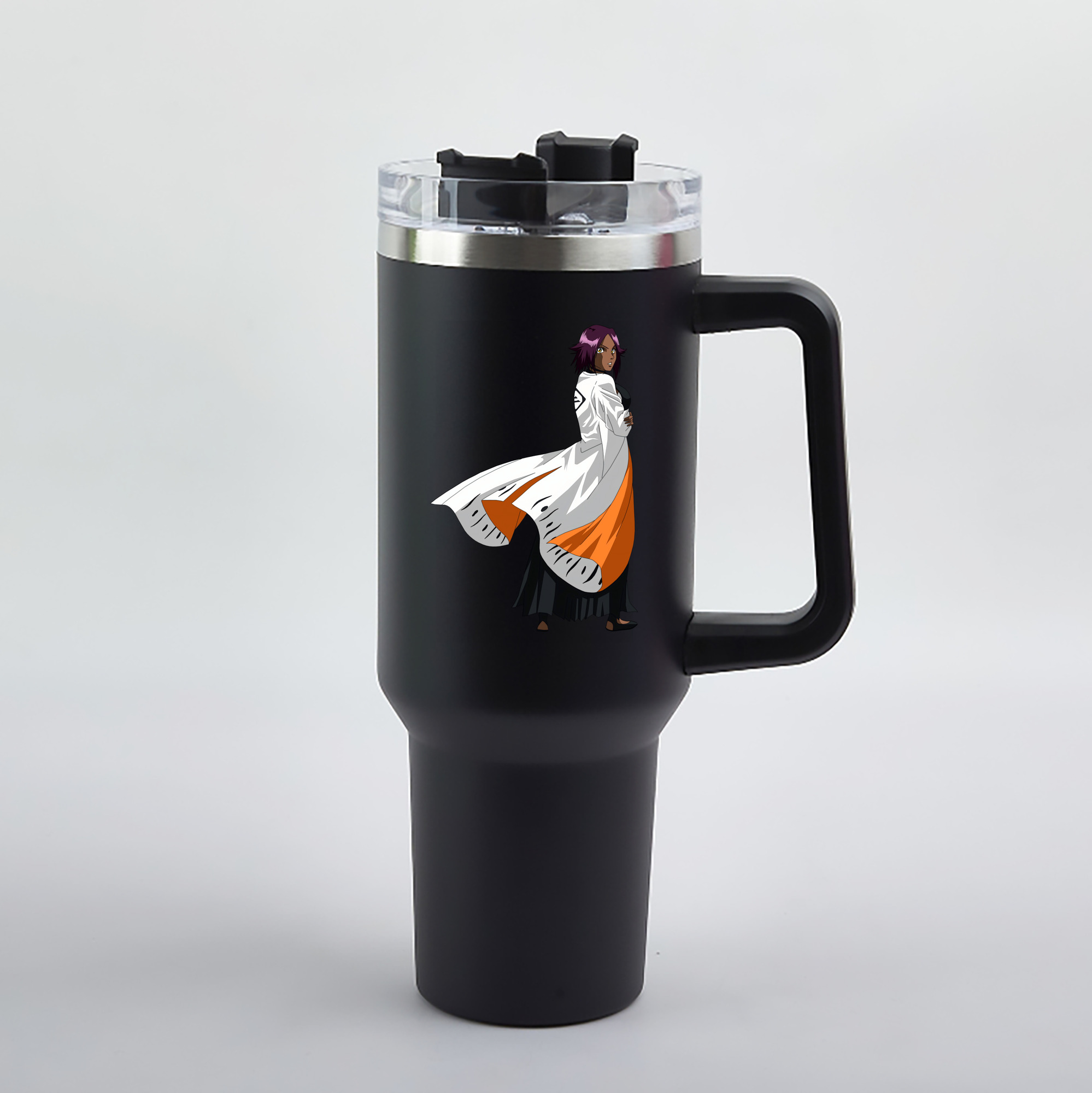 （画像用） ブリーチ 四楓院 夜一（しほういん よるいち） BLEACH Shihouin Yoruichi 1200mL車用タンブラー（カラープリント）
