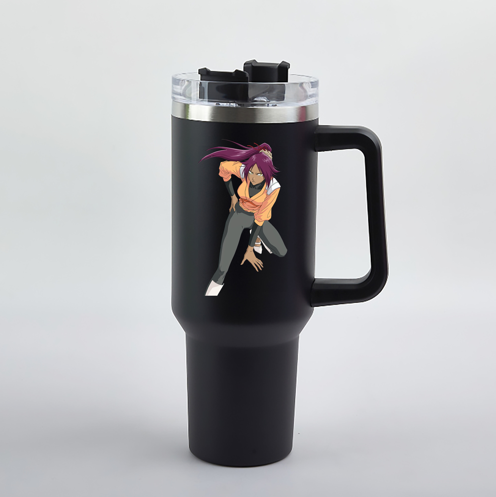 （画像用） ブリーチ 四楓院 夜一（しほういん よるいち） BLEACH Shihouin Yoruichi 1200mL車用タンブラー（カラープリント）