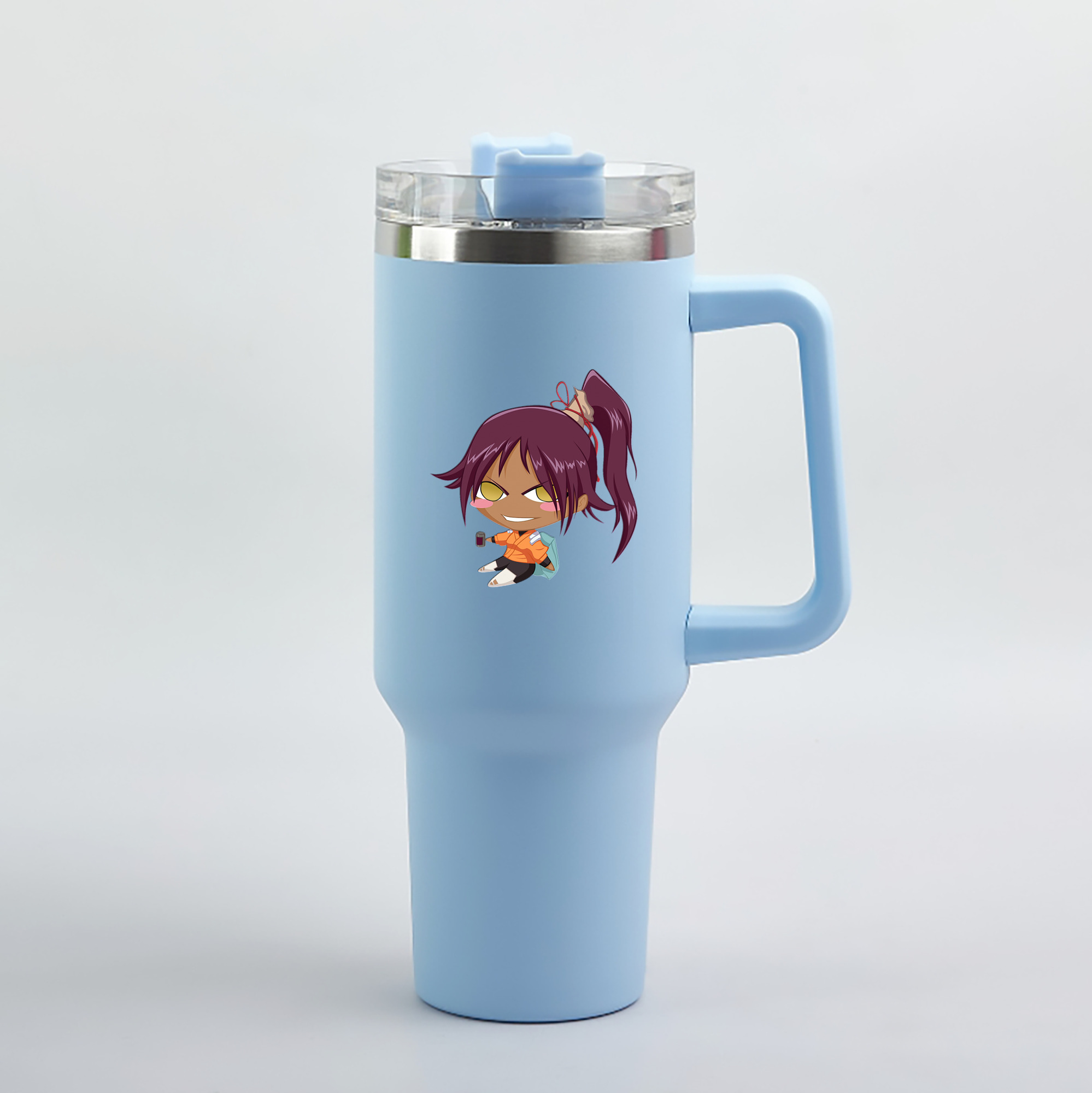 （画像用） ブリーチ 四楓院 夜一（しほういん よるいち） BLEACH Shihouin Yoruichi 1200mL車用タンブラー（カラープリント）
