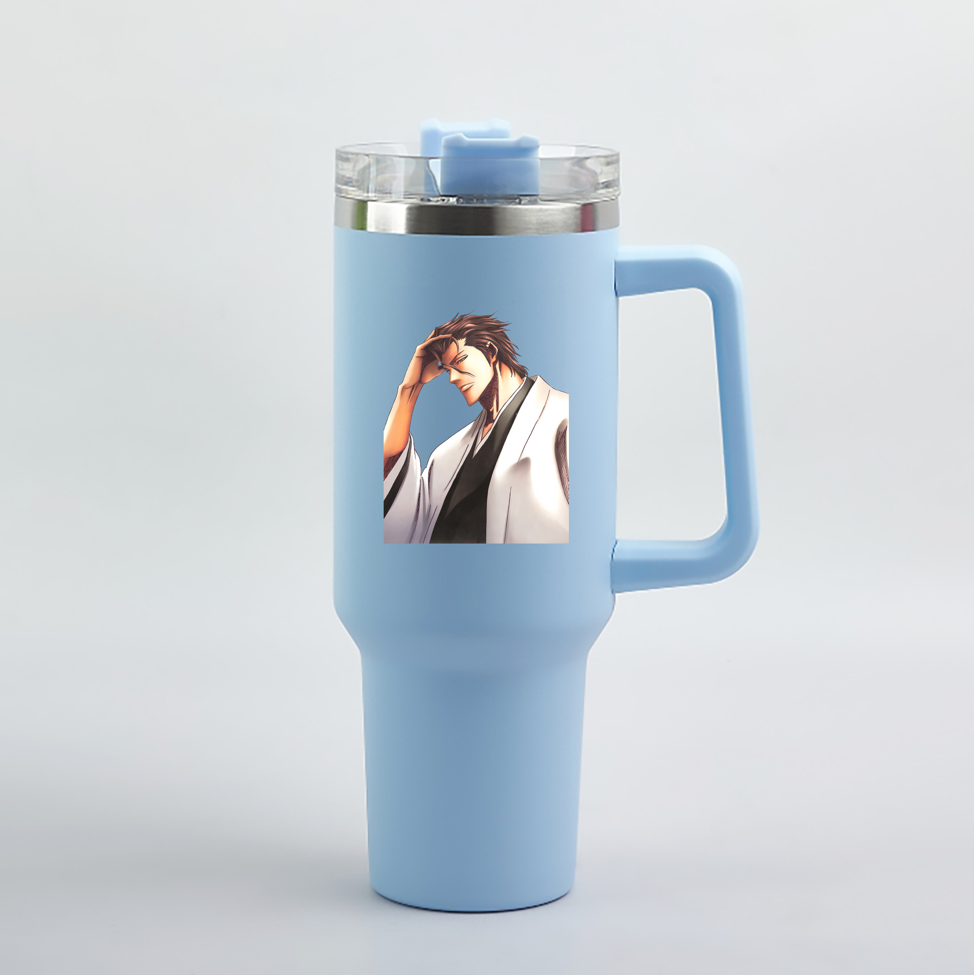 （画像用） ブリーチ 藍染 惣右介（あいぜん そうすけ） BLEACH Aizen Sousuke 1200mL車用タンブラー（カラープリント）
