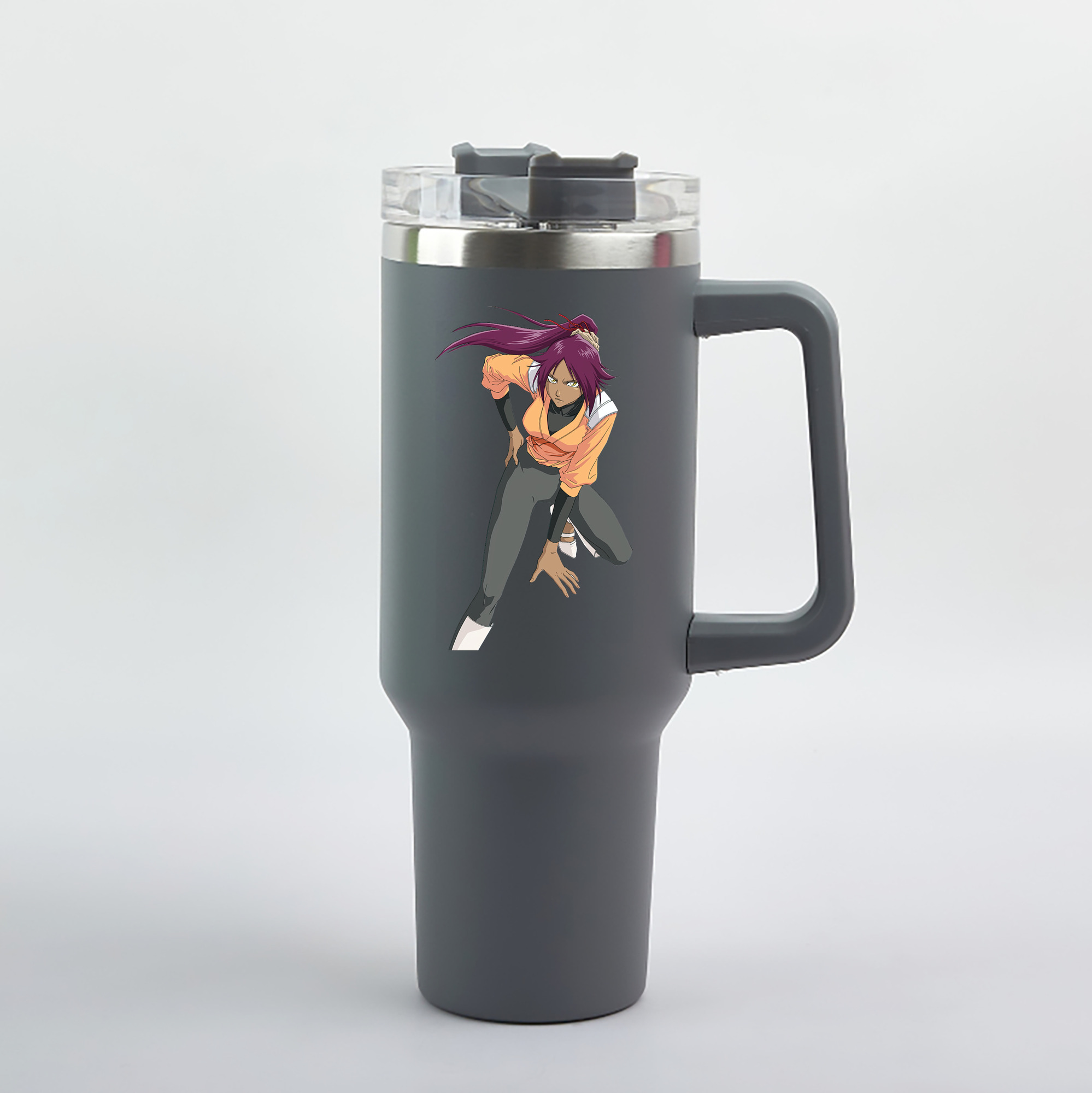 （画像用） ブリーチ 四楓院 夜一（しほういん よるいち） BLEACH Shihouin Yoruichi 1200mL車用タンブラー（カラープリント）