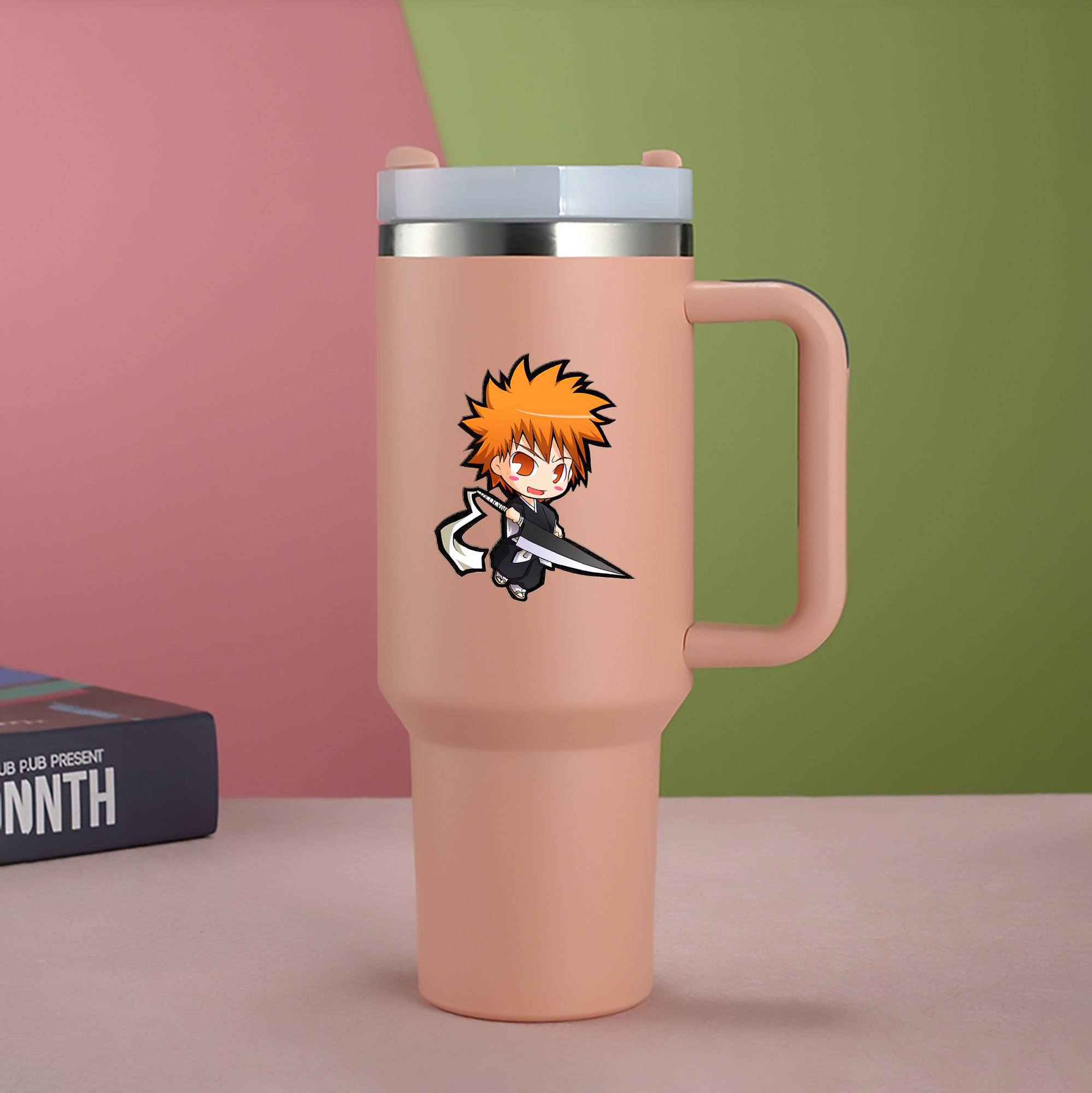（画像用） ブリーチ 黒崎一護（くろさき いちご）BLEACH Kurosaki Ichigo 1200mL車用タンブラー（カラープリント）