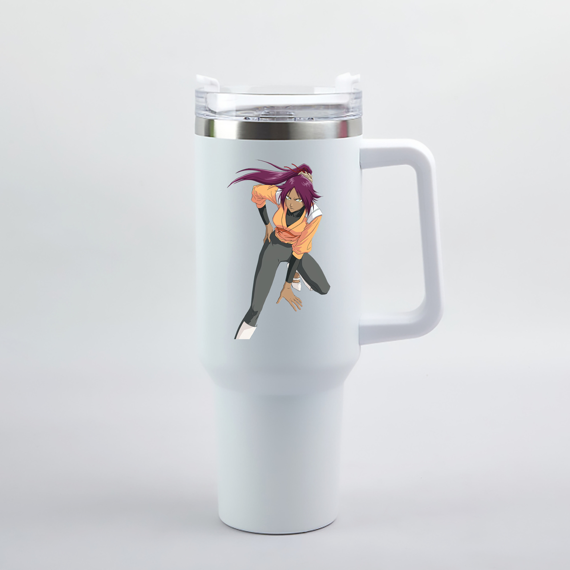 （画像用） ブリーチ 四楓院 夜一（しほういん よるいち） BLEACH Shihouin Yoruichi 1200mL車用タンブラー（カラープリント）