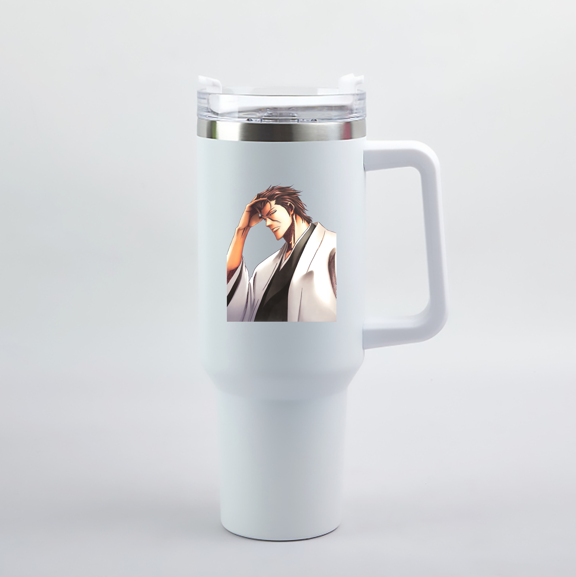 （画像用） ブリーチ 藍染 惣右介（あいぜん そうすけ） BLEACH Aizen Sousuke 1200mL車用タンブラー（カラープリント）