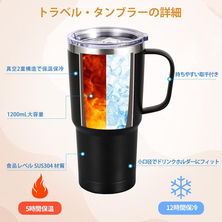 ブリーチ 黒崎一護（くろさき いちご）BLEACH Kurosaki Ichigo 1200mL車用タンブラー（カラープリント）