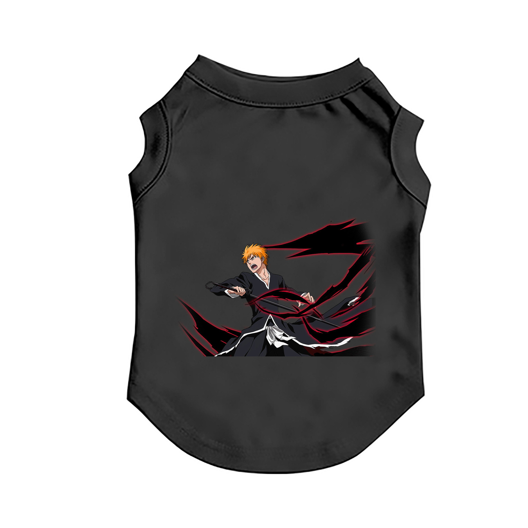 （画像用） ブリーチ 黒崎一護（くろさき いちご）BLEACH Kurosaki Ichigo ペット用ベスト
