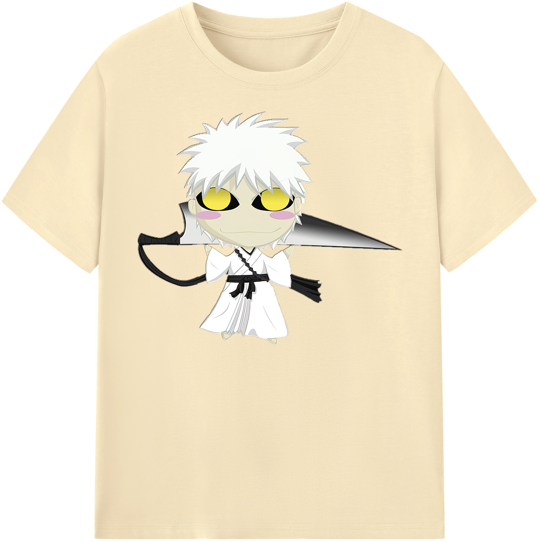 （画像用） ブリーチ 黒崎一護（くろさき いちご）BLEACH Kurosaki Ichigo 綿100％半袖Tシャツ（フロントプリント）