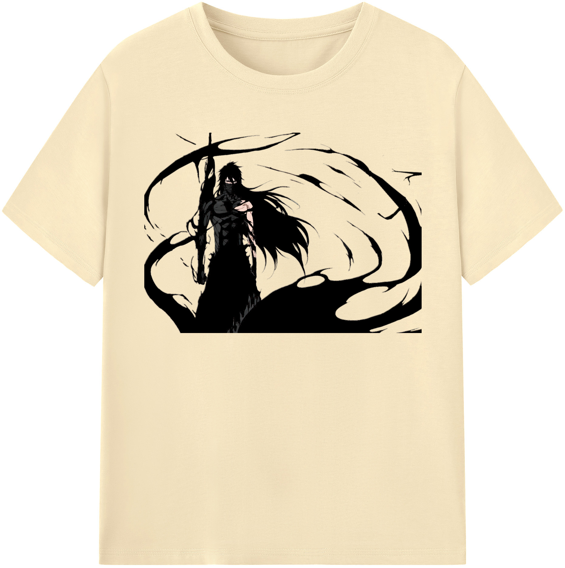 （画像用） ブリーチ 黒崎一護（くろさき いちご）BLEACH Kurosaki Ichigo 綿100％半袖Tシャツ（フロントプリント）