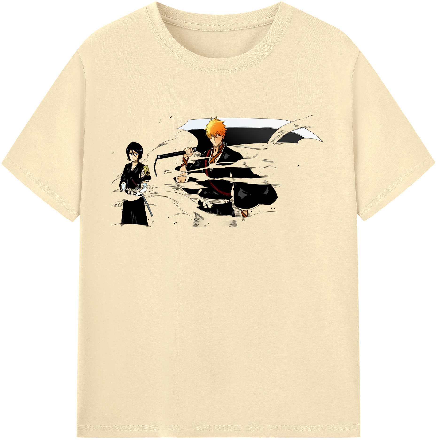 （画像用） ブリーチ 黒崎一護（くろさき いちご）BLEACH Kurosaki Ichigo 綿100％半袖Tシャツ（フロントプリント）