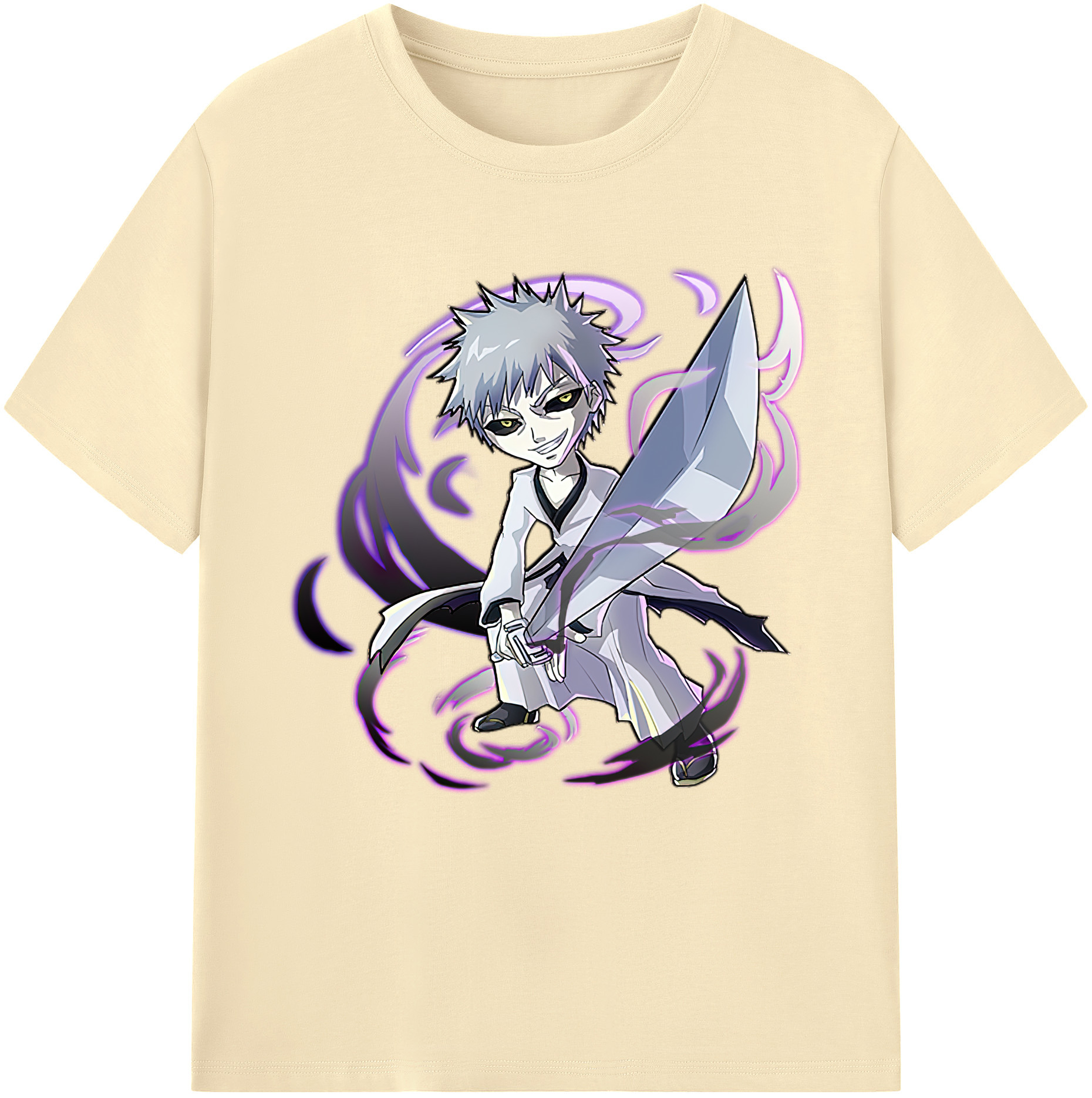 （画像用） ブリーチ 黒崎一護（くろさき いちご）BLEACH Kurosaki Ichigo 綿100％半袖Tシャツ（フロントプリント）