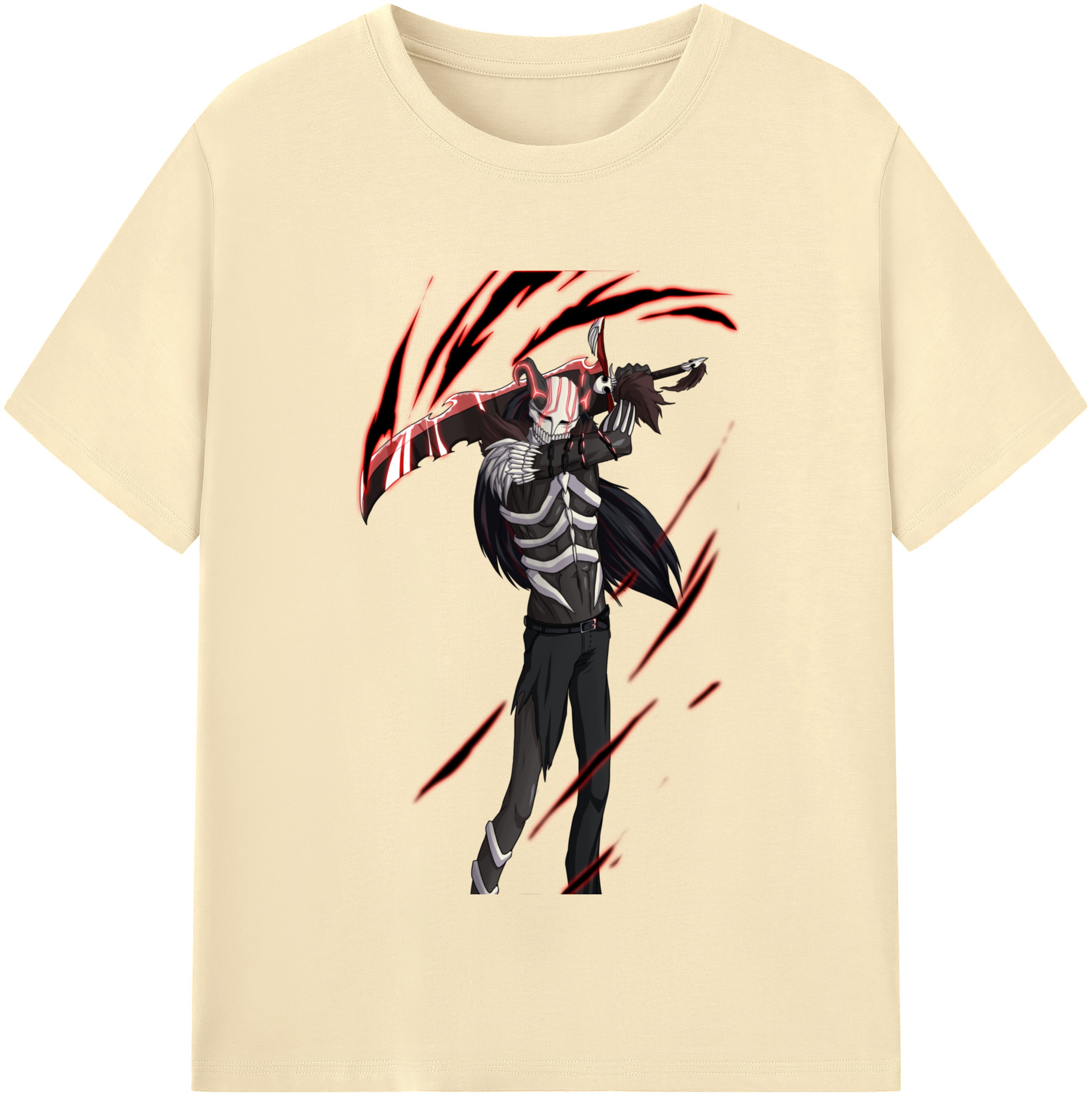 （画像用） ブリーチ 黒崎一護（くろさき いちご）BLEACH Kurosaki Ichigo 綿100％半袖Tシャツ（フロントプリント）