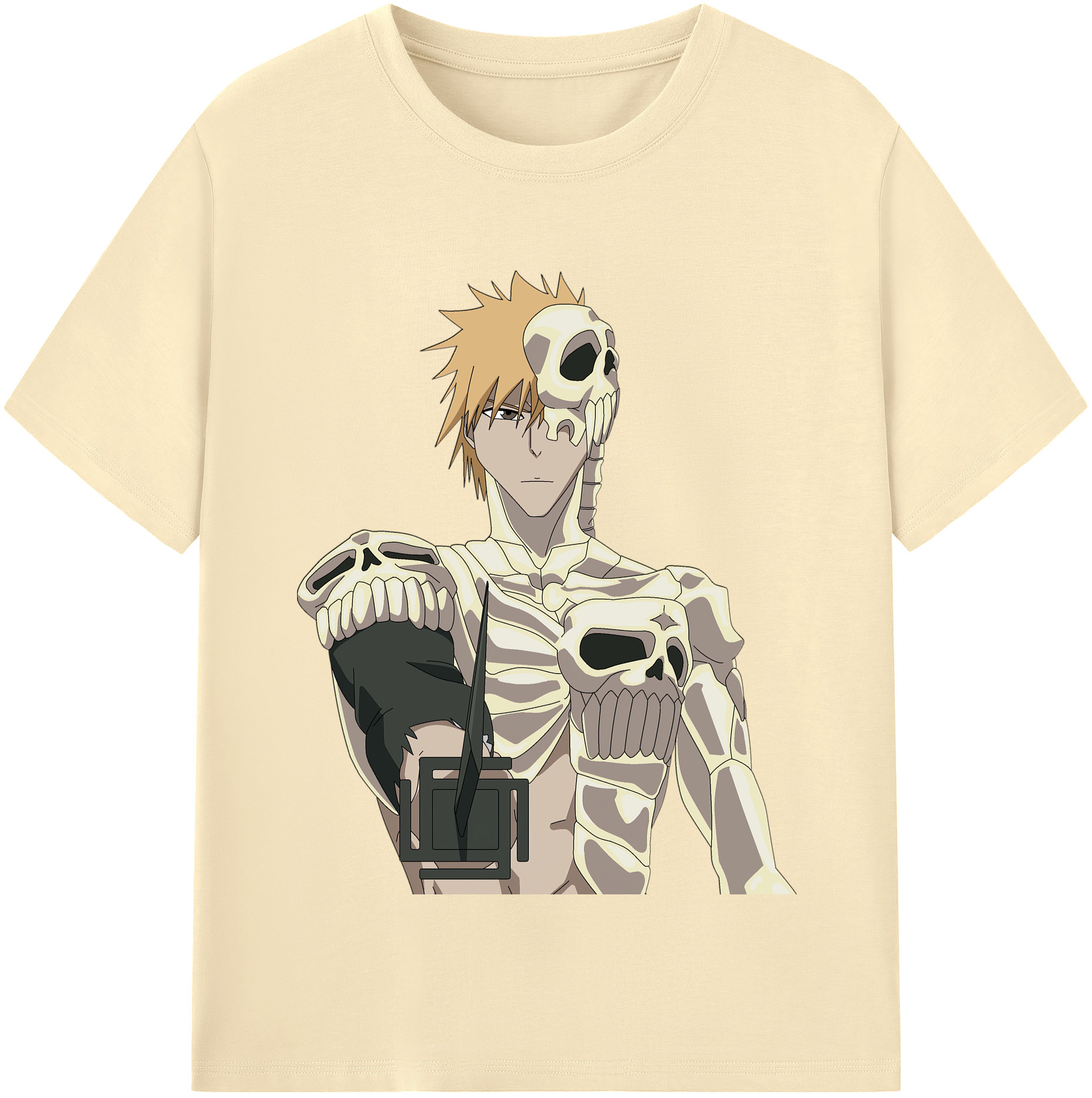 （画像用） ブリーチ 黒崎一護（くろさき いちご）BLEACH Kurosaki Ichigo 綿100％半袖Tシャツ（フロントプリント）