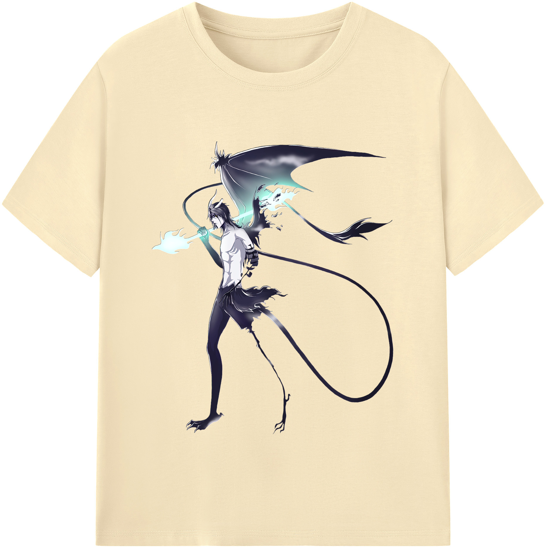 （画像用） ブリーチ ウルキオラ·シファー BLEACH Ulquiorra cifer 綿100％半袖Tシャツ（フロントプリント）