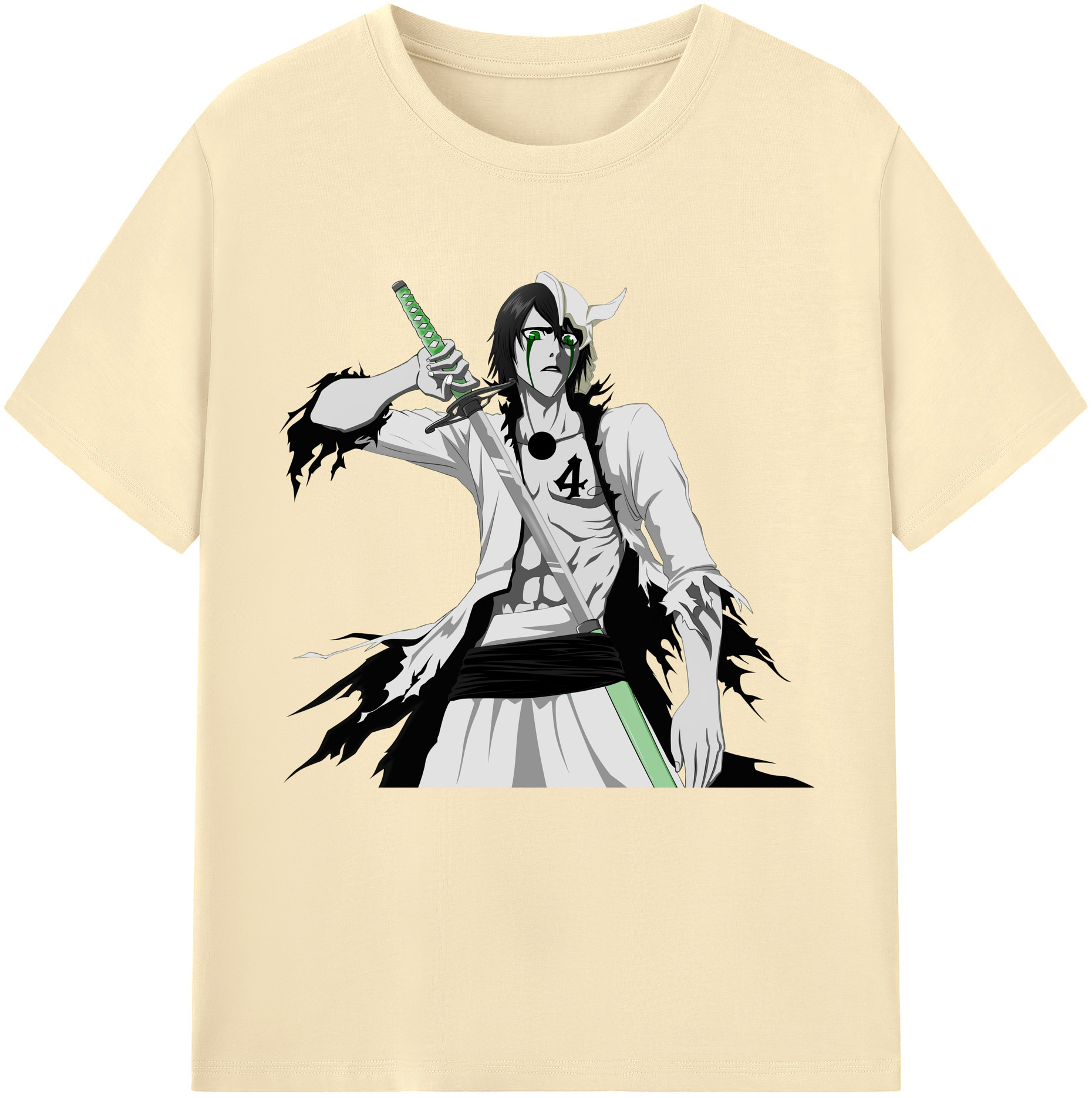 （画像用） ブリーチ ウルキオラ·シファー BLEACH Ulquiorra cifer 綿100％半袖Tシャツ（フロントプリント）