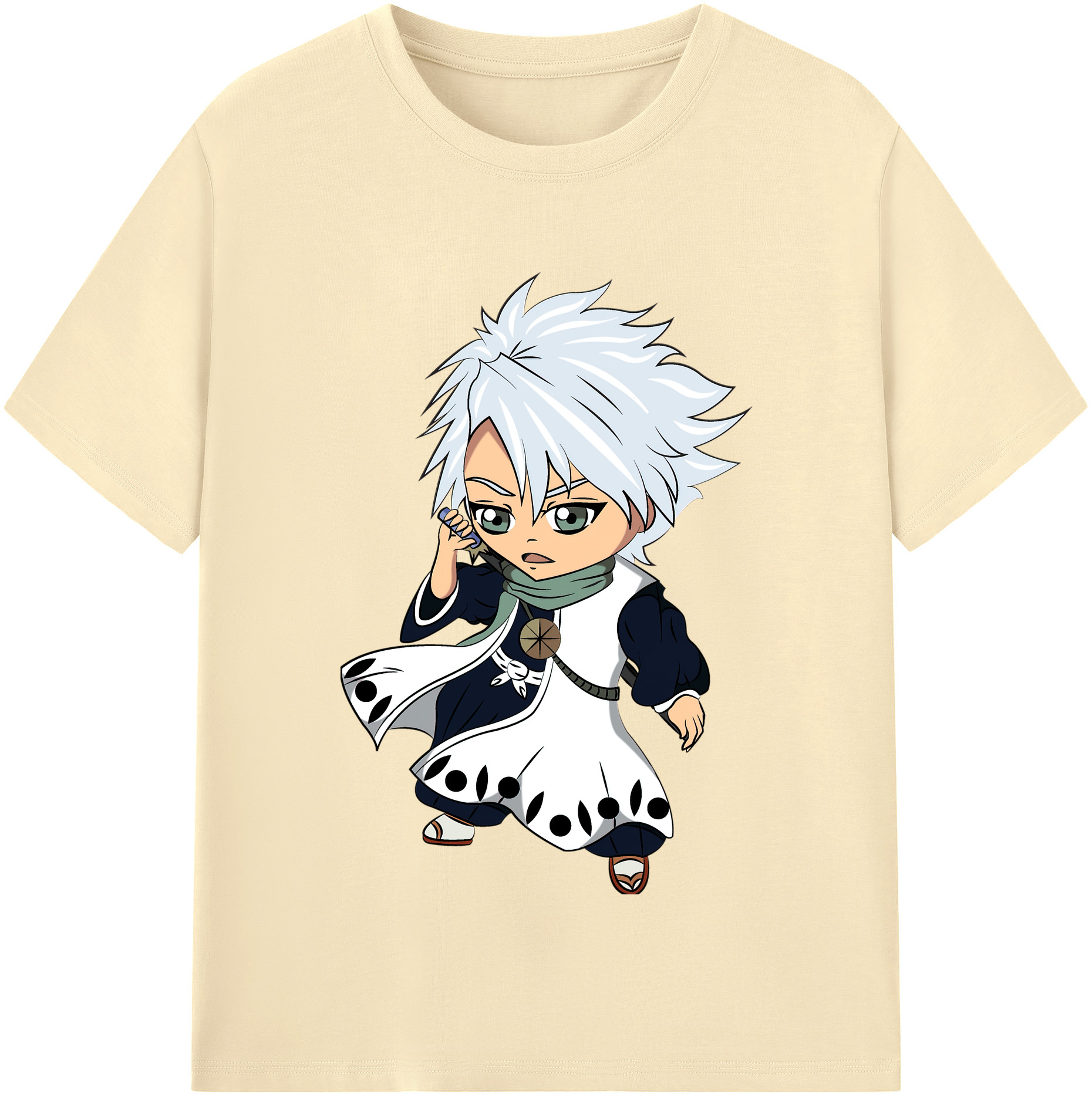 （画像用） ブリーチ 日番谷冬獅郎（ひつがや とうしろう） BLEACH Hitsugaya Toushirou 綿100％半袖Tシャツ（フロントプリント）