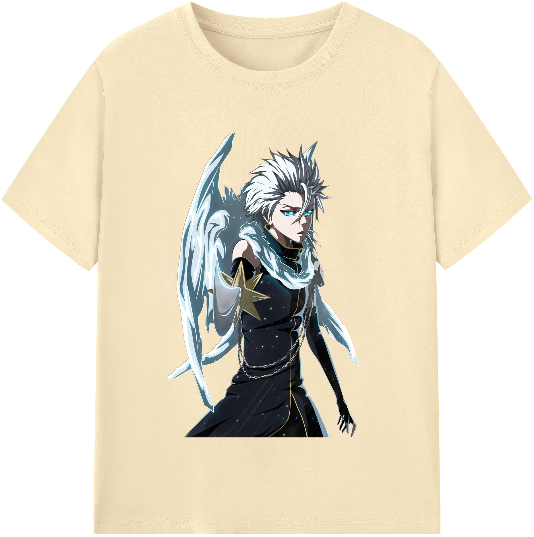 （画像用） ブリーチ 日番谷冬獅郎（ひつがや とうしろう） BLEACH Hitsugaya Toushirou 綿100％半袖Tシャツ（フロントプリント）