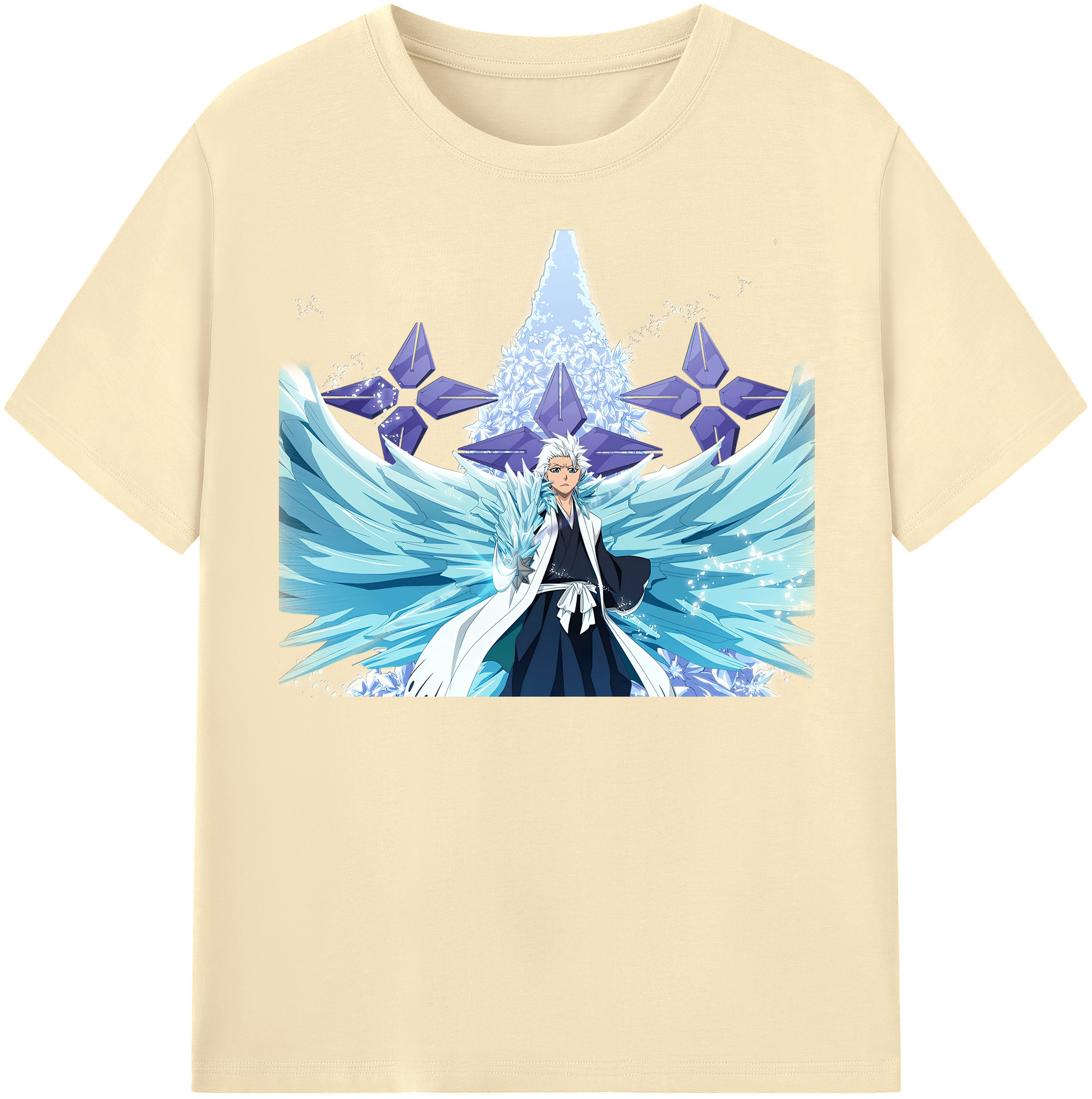 （画像用） ブリーチ 日番谷冬獅郎（ひつがや とうしろう） BLEACH Hitsugaya Toushirou 綿100％半袖Tシャツ（フロントプリント）
