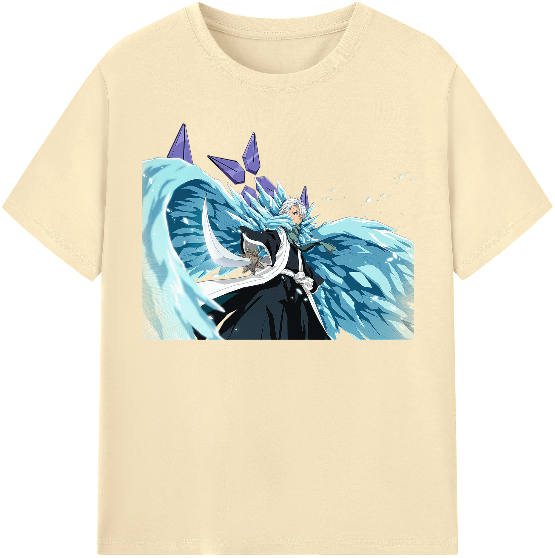 （画像用） ブリーチ 日番谷冬獅郎（ひつがや とうしろう） BLEACH Hitsugaya Toushirou 綿100％半袖Tシャツ（フロントプリント）