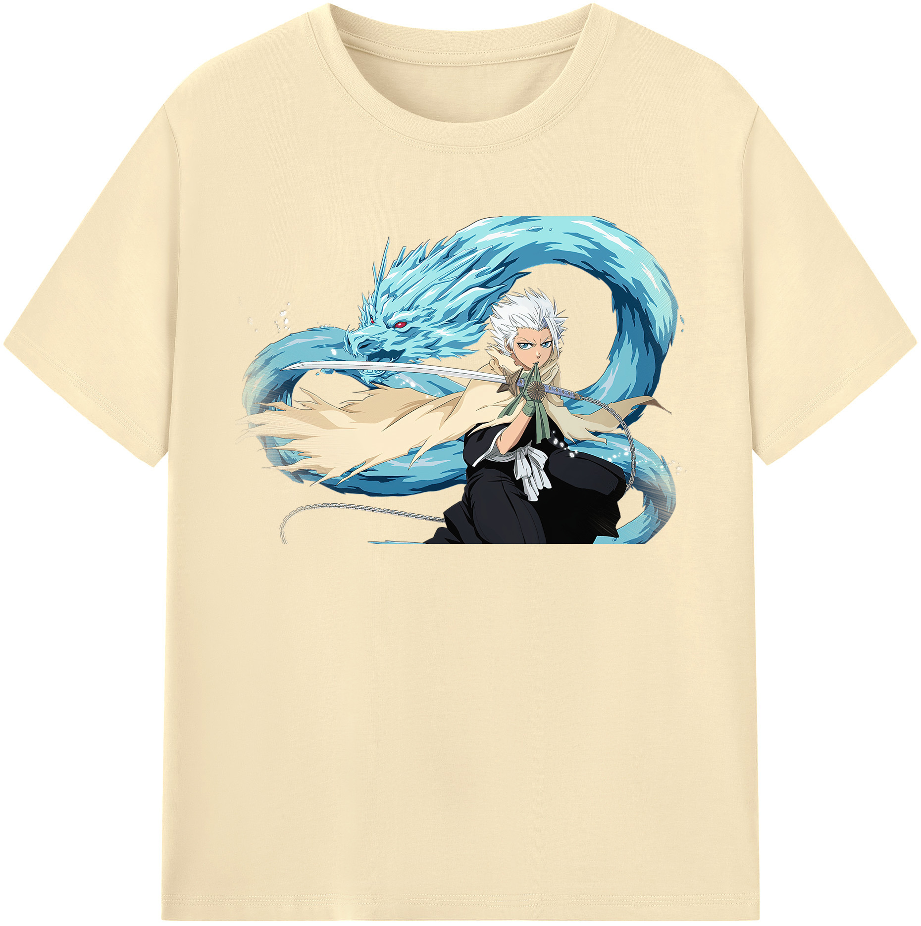（画像用） ブリーチ 日番谷冬獅郎（ひつがや とうしろう） BLEACH Hitsugaya Toushirou 綿100％半袖Tシャツ（フロントプリント）