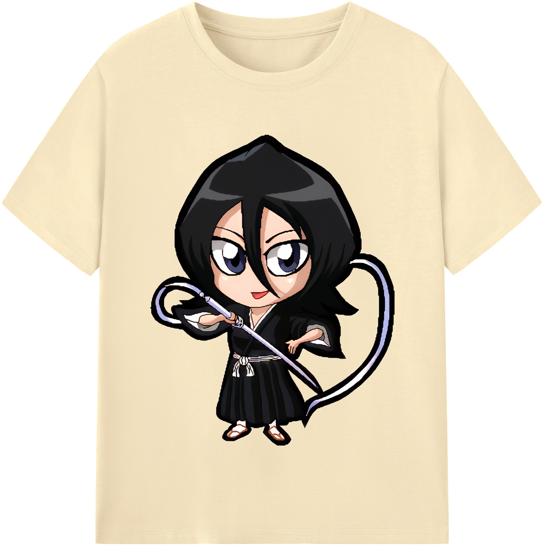 （画像用） ブリーチ 朽木ルキア BLEACH Kuchiki Rukia 綿100％半袖Tシャツ（フロントプリント）