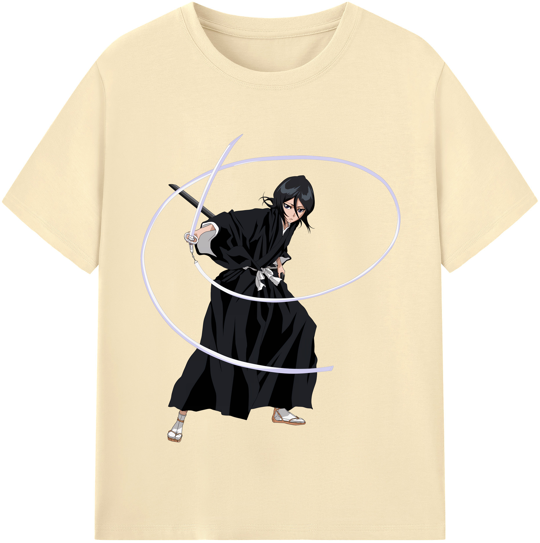 （画像用） ブリーチ 朽木ルキア BLEACH Kuchiki Rukia 綿100％半袖Tシャツ（フロントプリント）