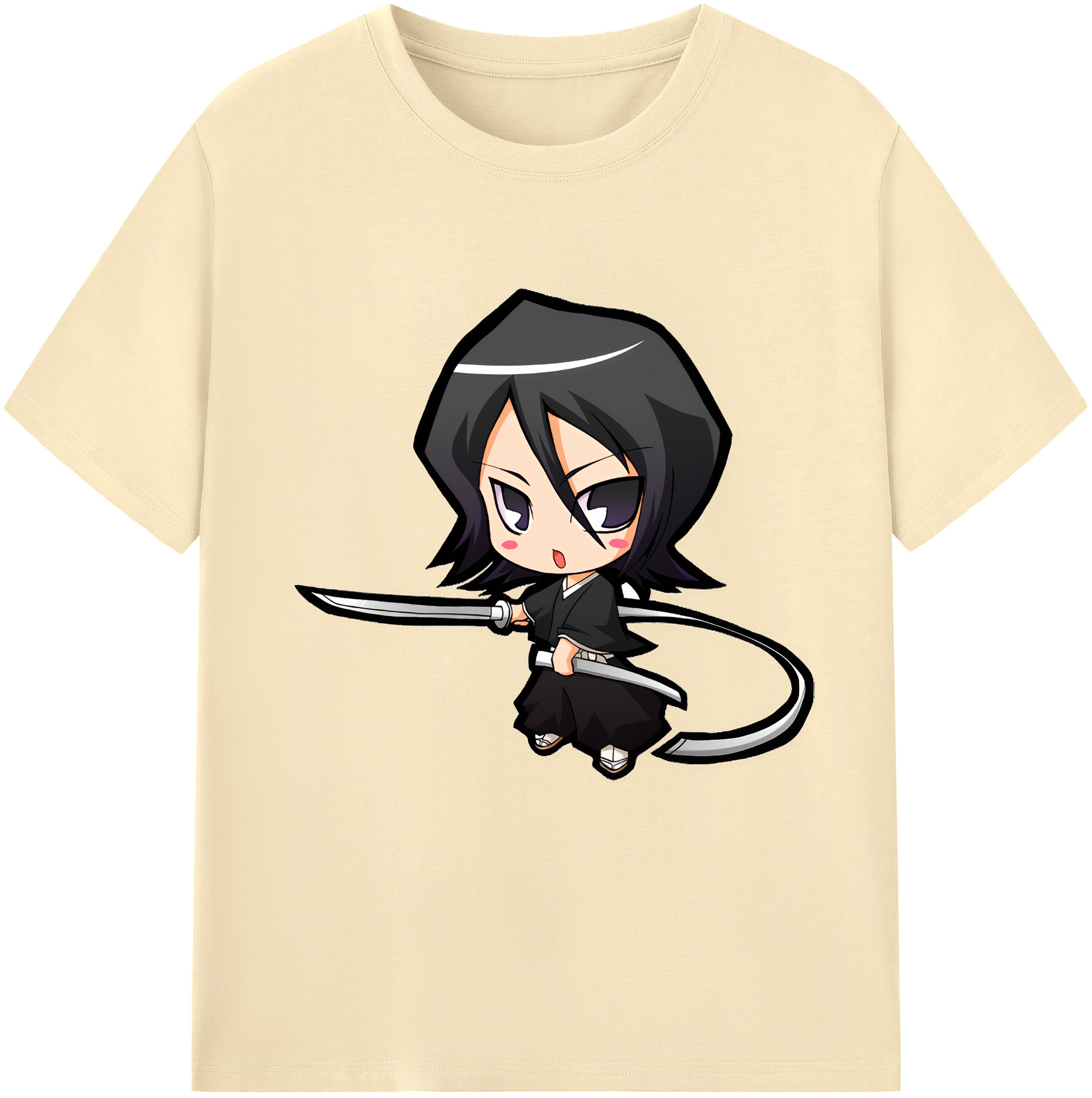 （画像用） ブリーチ 朽木ルキア BLEACH Kuchiki Rukia 綿100％半袖Tシャツ（フロントプリント）