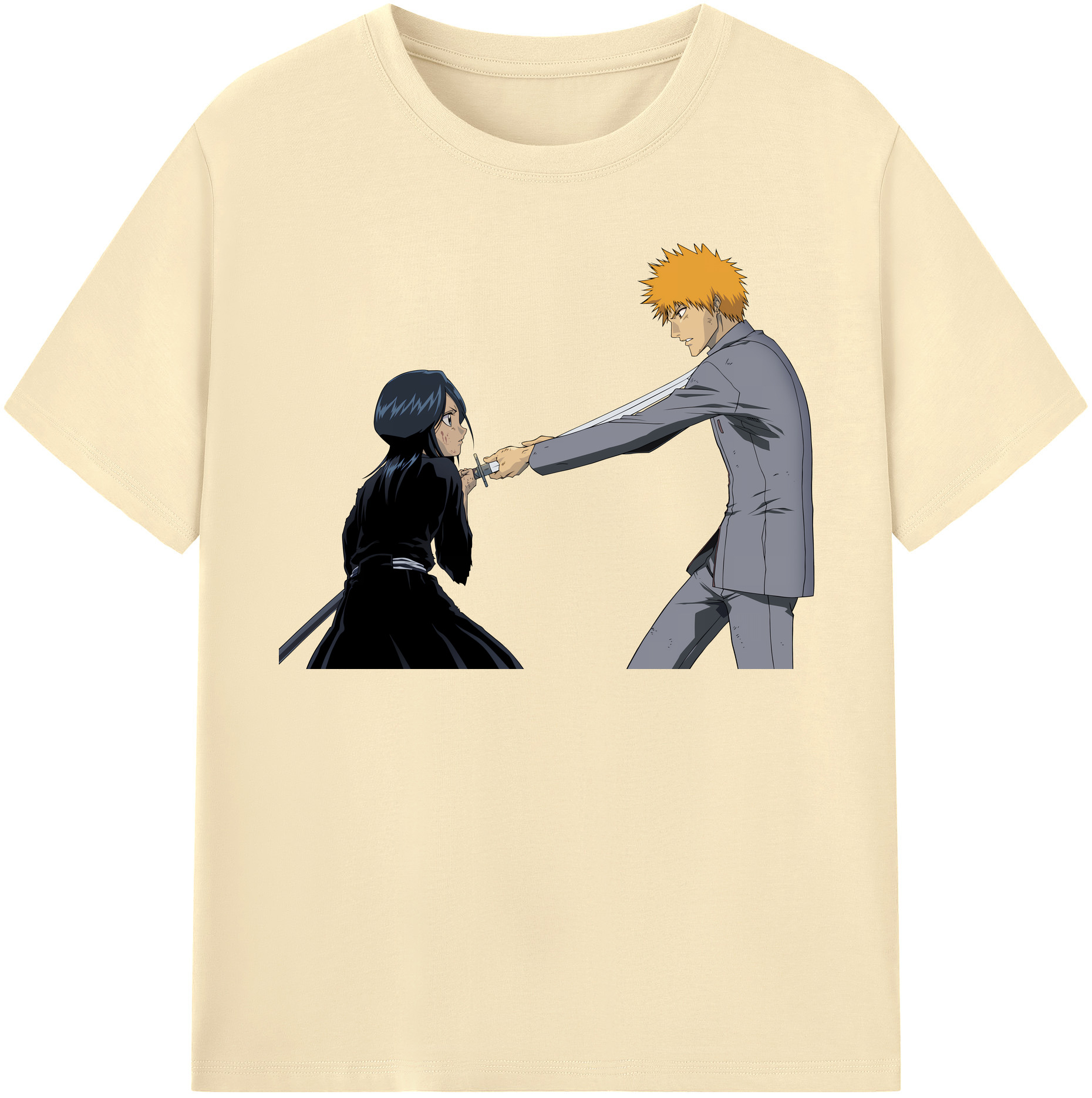 （画像用） ブリーチ 朽木ルキア BLEACH Kuchiki Rukia 綿100％半袖Tシャツ（フロントプリント）