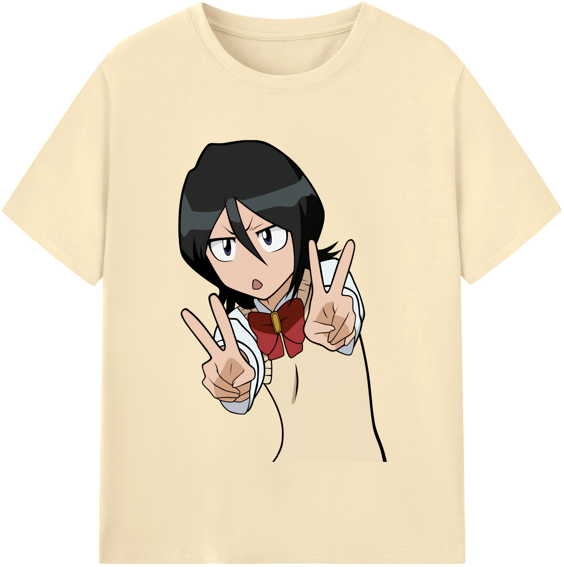 （画像用） ブリーチ 朽木ルキア BLEACH Kuchiki Rukia 綿100％半袖Tシャツ（フロントプリント）