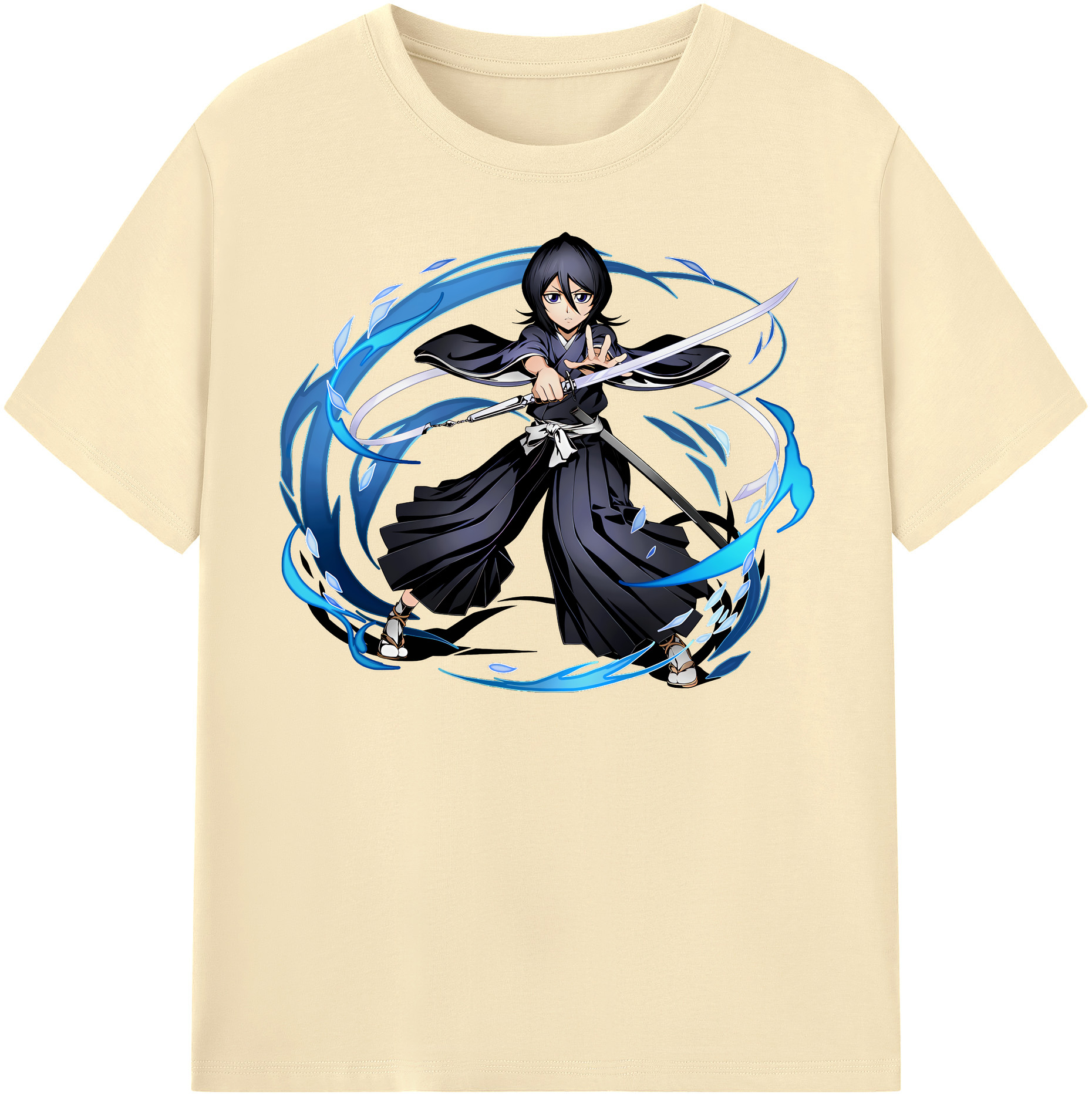 （画像用） ブリーチ 朽木ルキア BLEACH Kuchiki Rukia 綿100％半袖Tシャツ（フロントプリント）