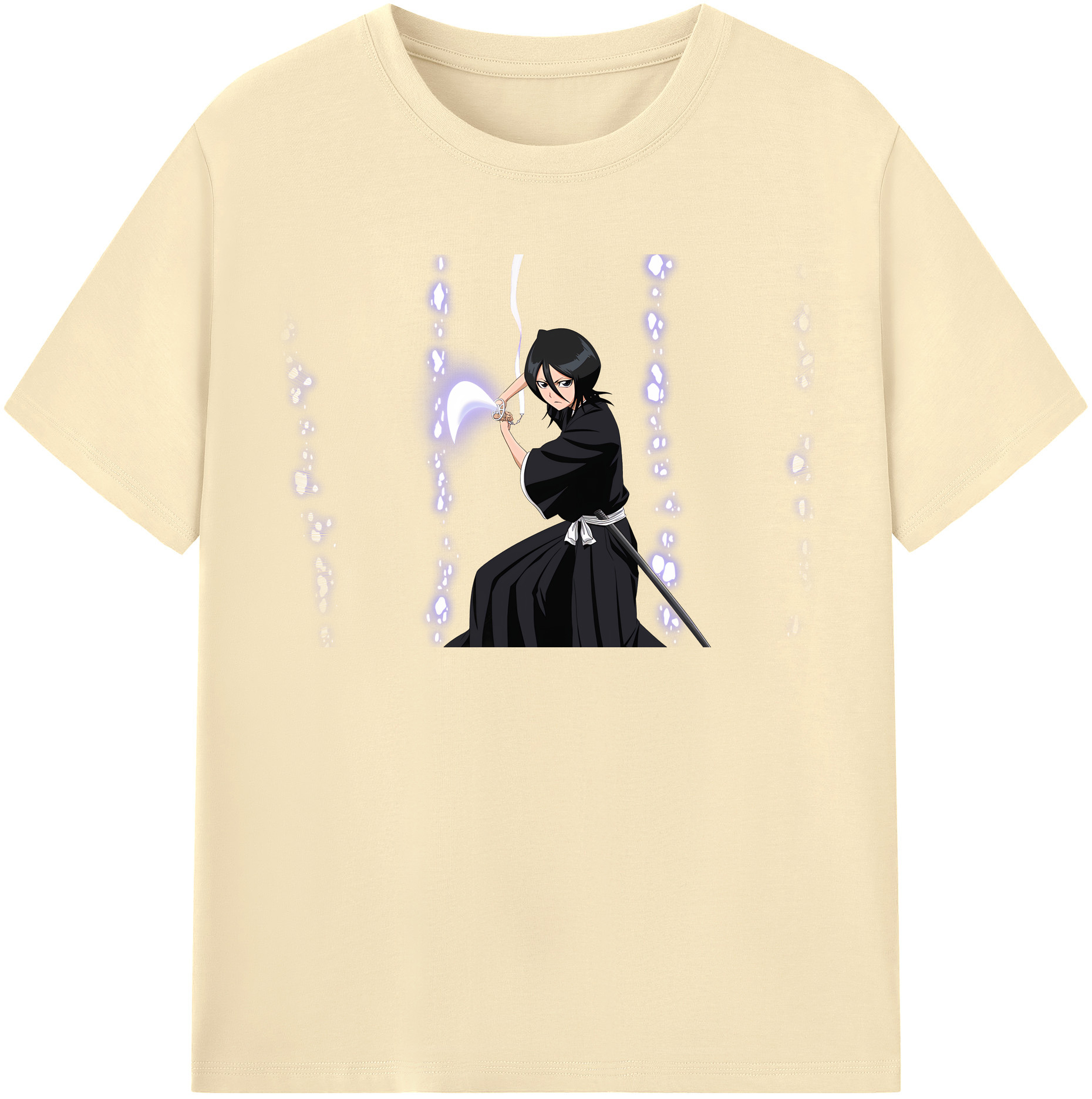 （画像用） ブリーチ 朽木ルキア BLEACH Kuchiki Rukia 綿100％半袖Tシャツ（フロントプリント）
