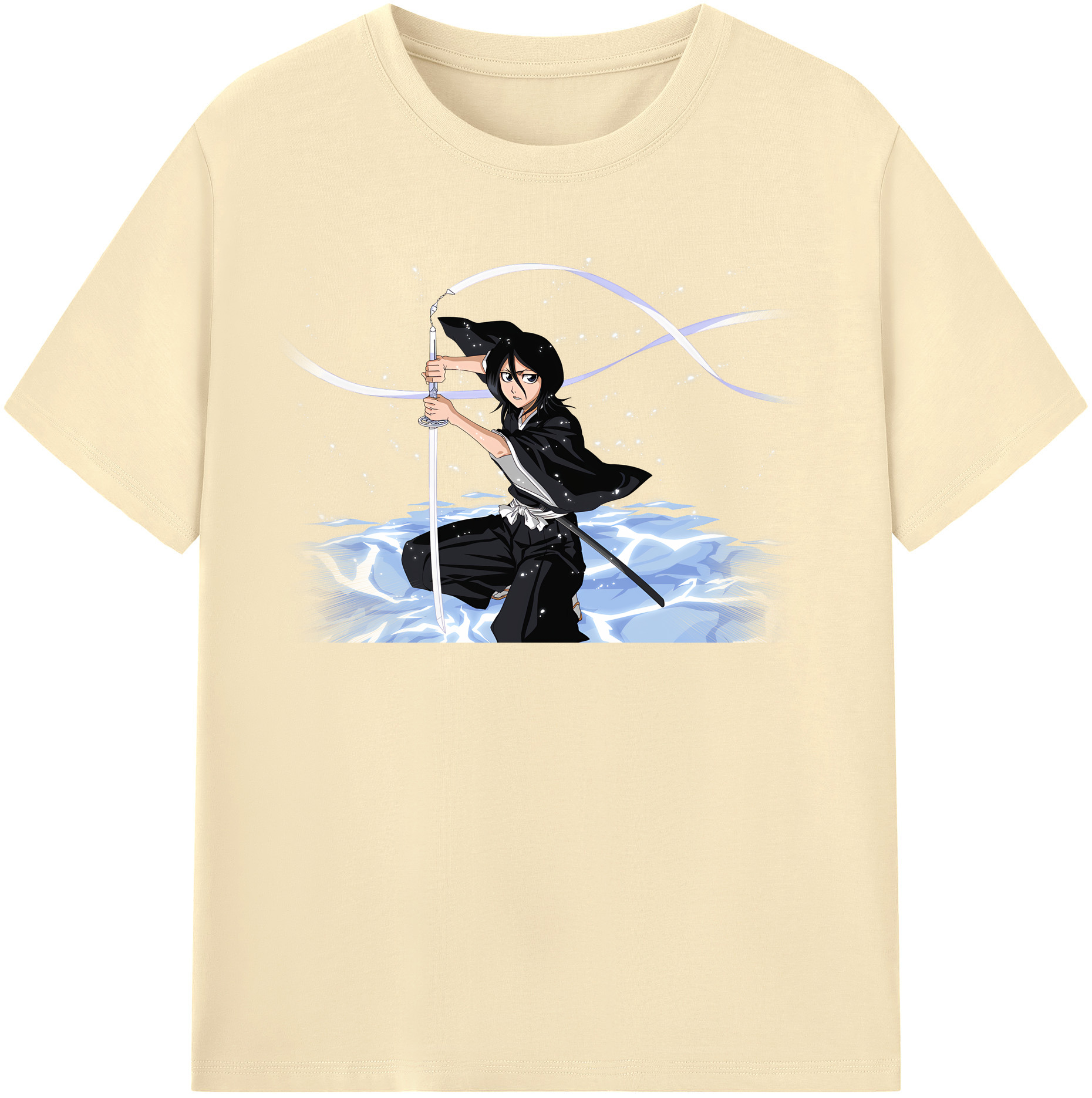 （画像用） ブリーチ 朽木ルキア BLEACH Kuchiki Rukia 綿100％半袖Tシャツ（フロントプリント）