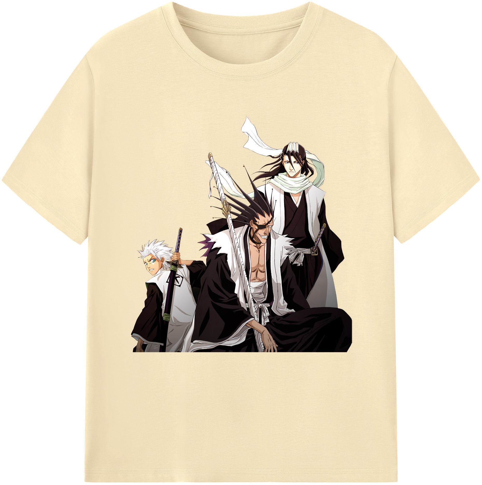 （画像用） ブリーチ ざらき けんぱち BLEACH Zaraki Kenpachi 綿100％半袖Tシャツ（フロントプリント）