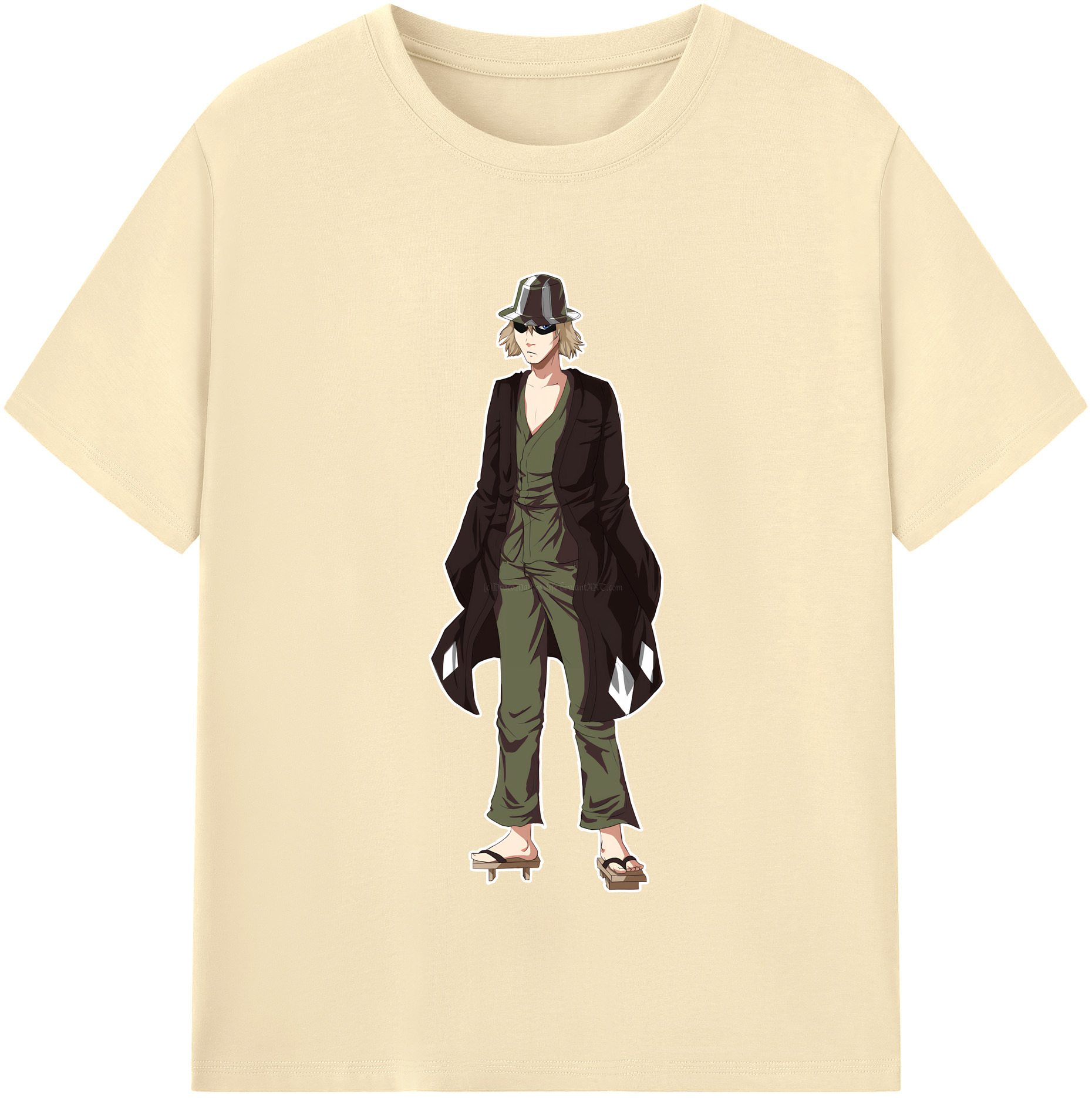 （画像用） "ブリーチ 浦原 喜助（うらはら きすけ） BLEACH Urahara Kisuke " 綿100％半袖Tシャツ（フロントプリント）
