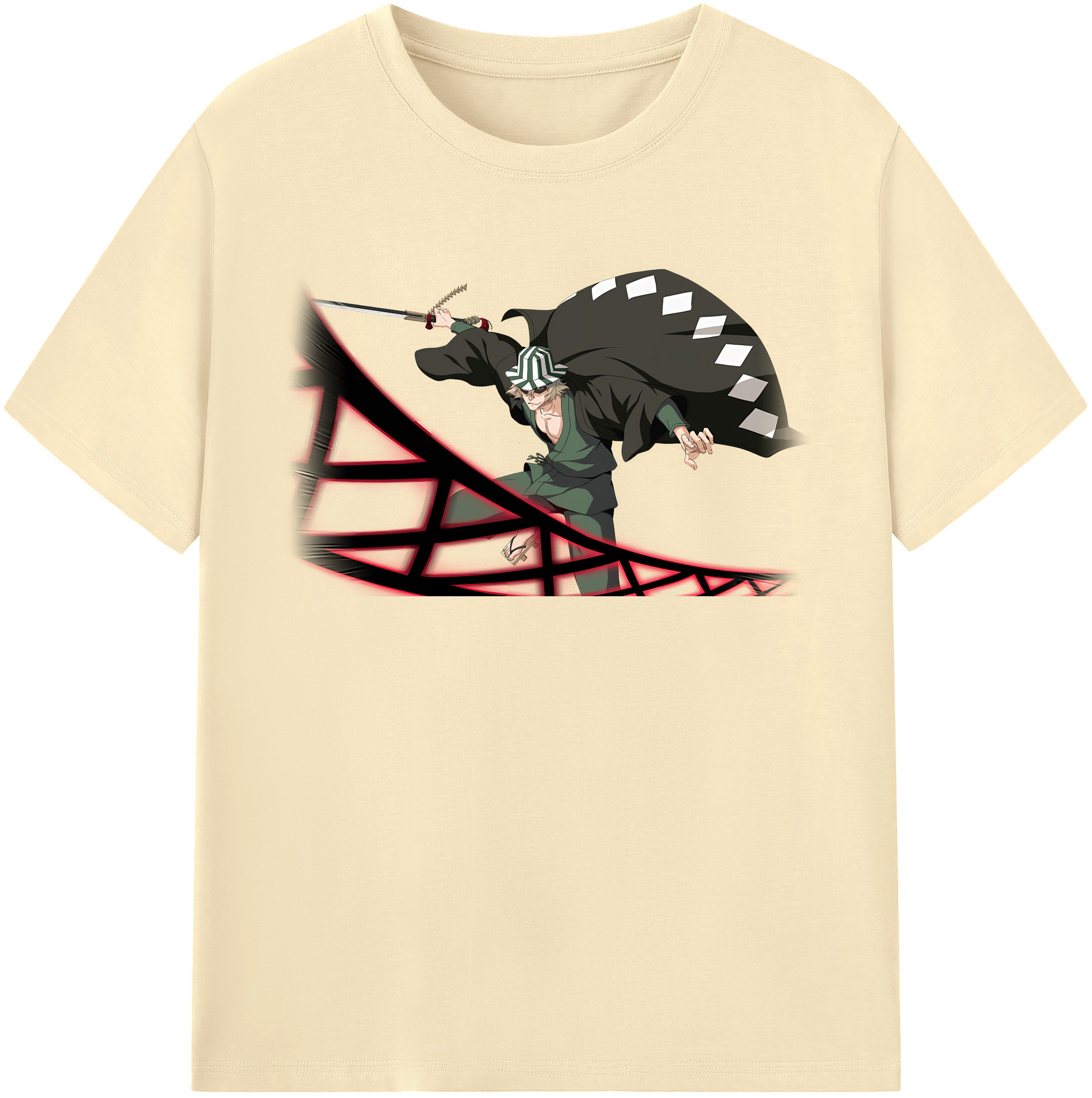 （画像用） "ブリーチ 浦原 喜助（うらはら きすけ） BLEACH Urahara Kisuke " 綿100％半袖Tシャツ（フロントプリント）