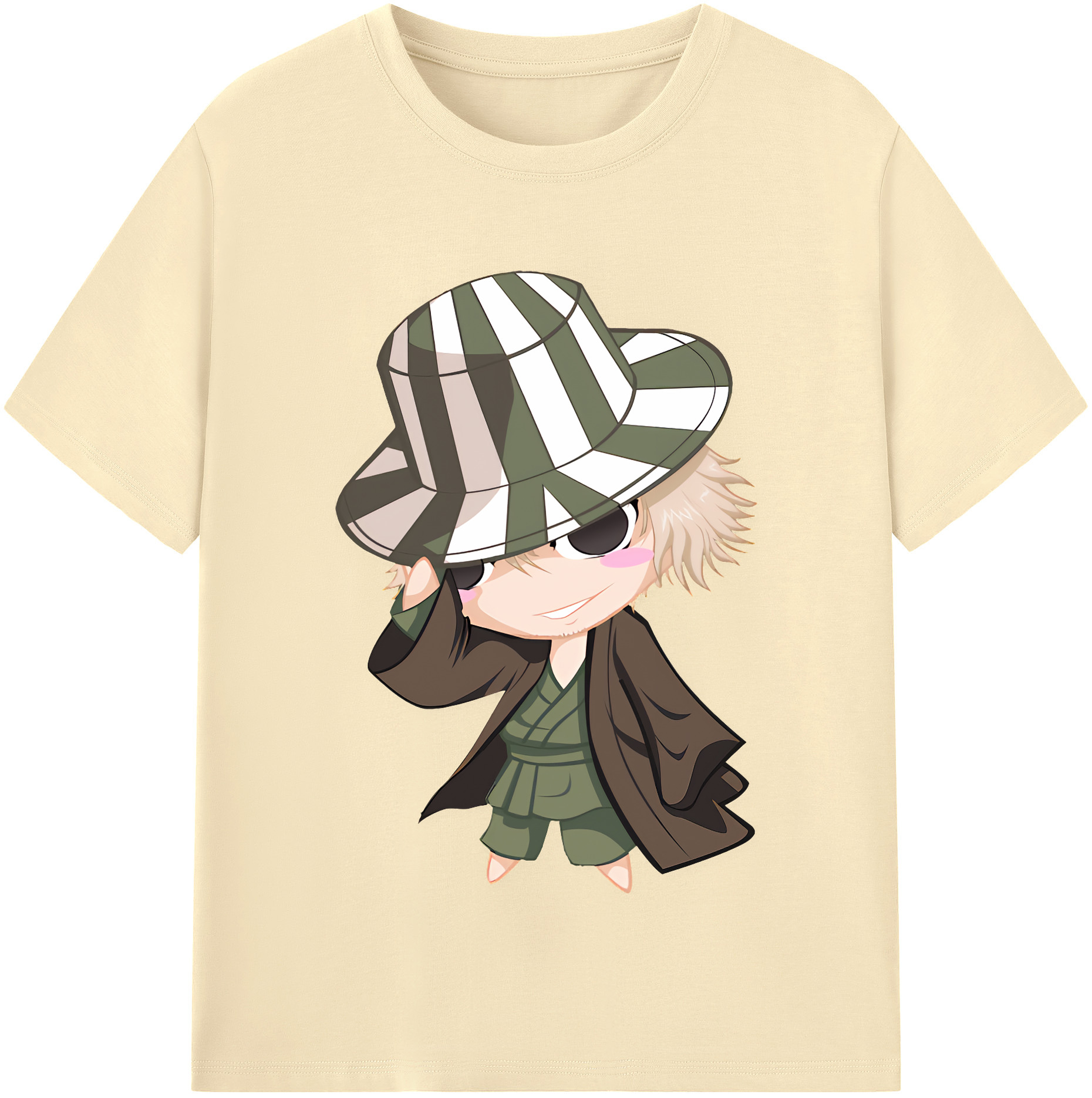 （画像用） "ブリーチ 浦原 喜助（うらはら きすけ） BLEACH Urahara Kisuke " 綿100％半袖Tシャツ（フロントプリント）