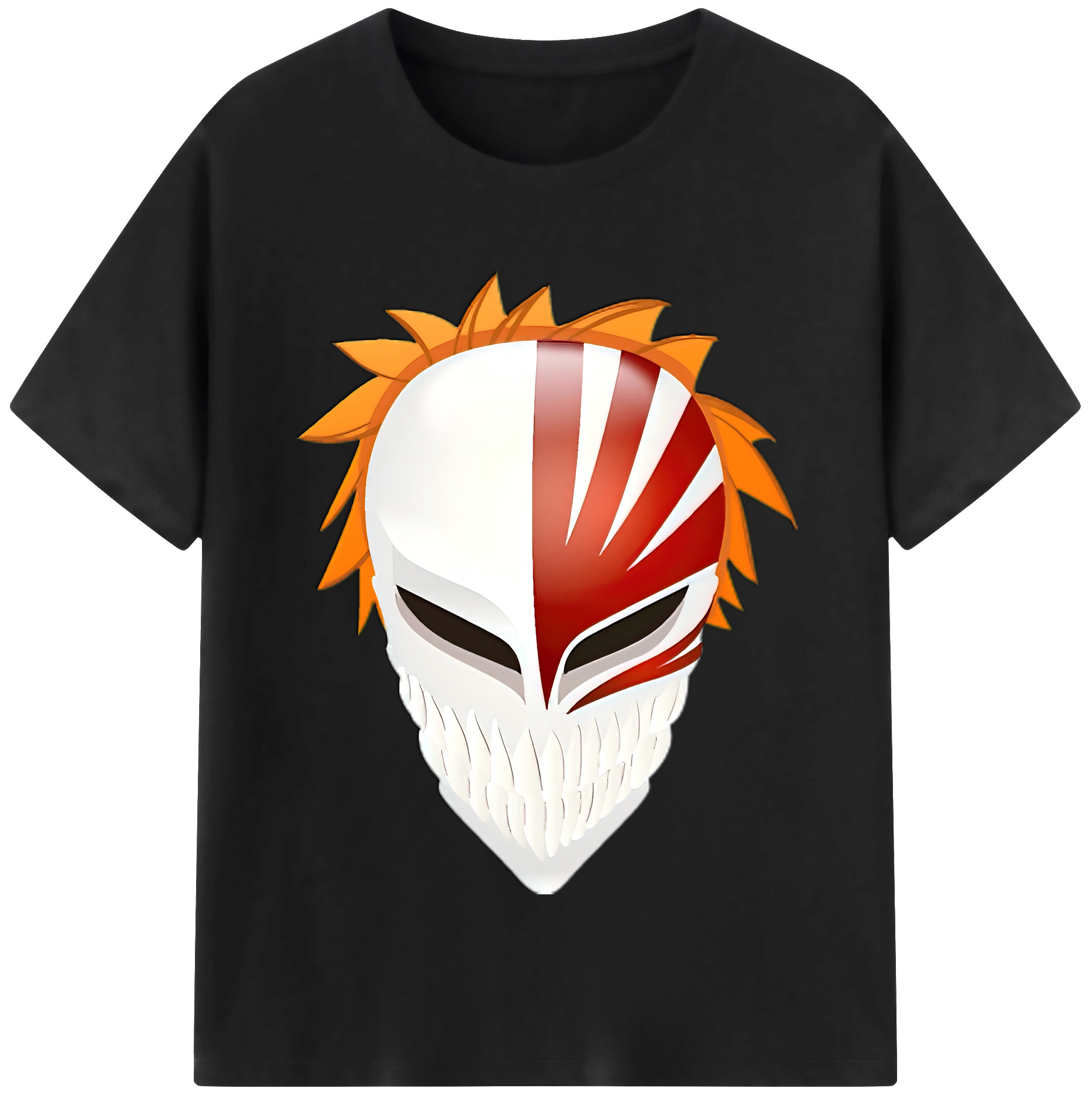 （画像用） ブリーチ 黒崎一護（くろさき いちご）BLEACH Kurosaki Ichigo 綿100％半袖Tシャツ（フロントプリント）