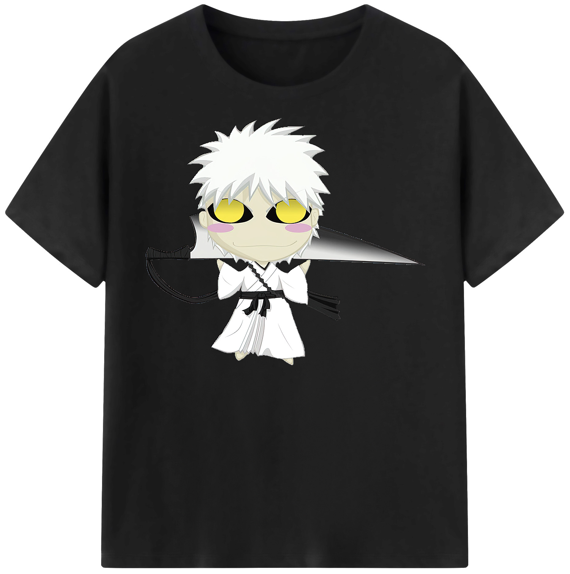 （画像用） ブリーチ 黒崎一護（くろさき いちご）BLEACH Kurosaki Ichigo 綿100％半袖Tシャツ（フロントプリント）