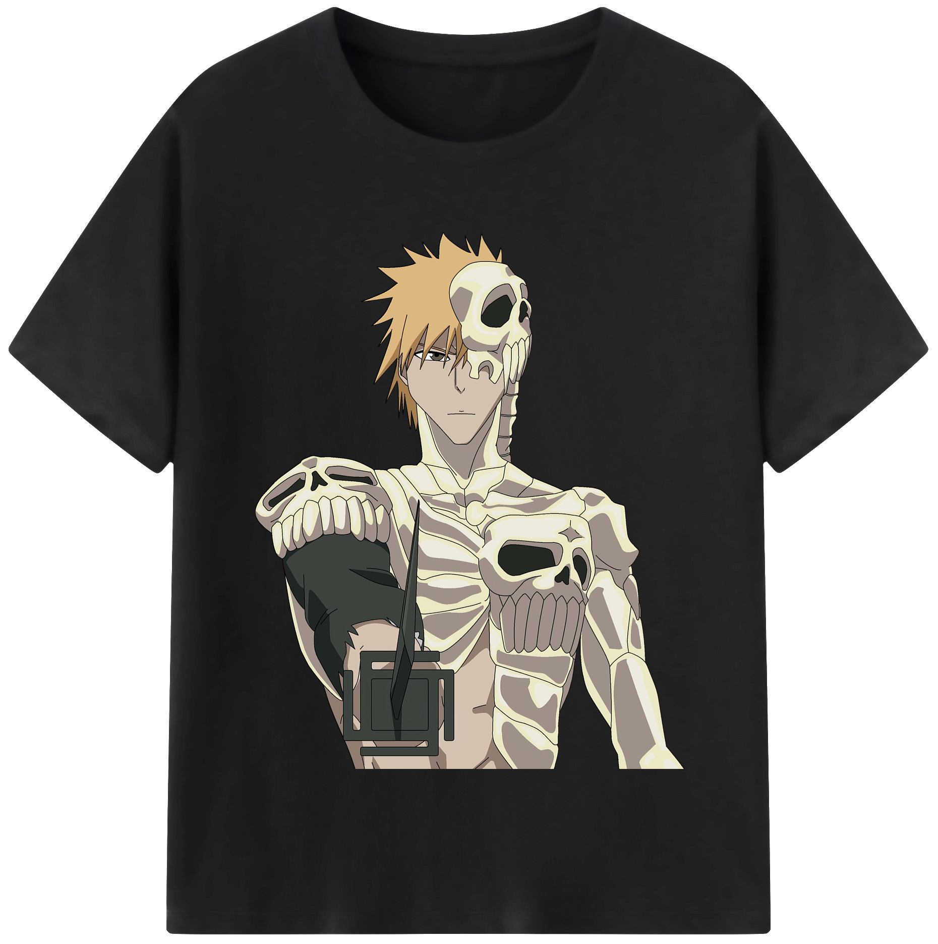 （画像用） ブリーチ 黒崎一護（くろさき いちご）BLEACH Kurosaki Ichigo 綿100％半袖Tシャツ（フロントプリント）