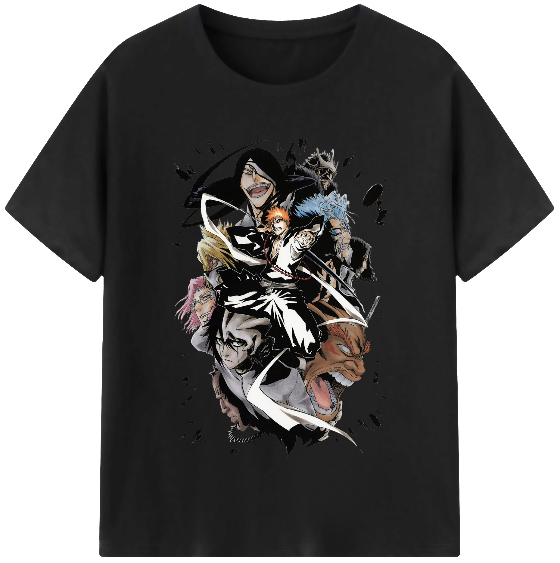 （画像用） ブリーチ 黒崎一護（くろさき いちご）BLEACH Kurosaki Ichigo 綿100％半袖Tシャツ（フロントプリント）