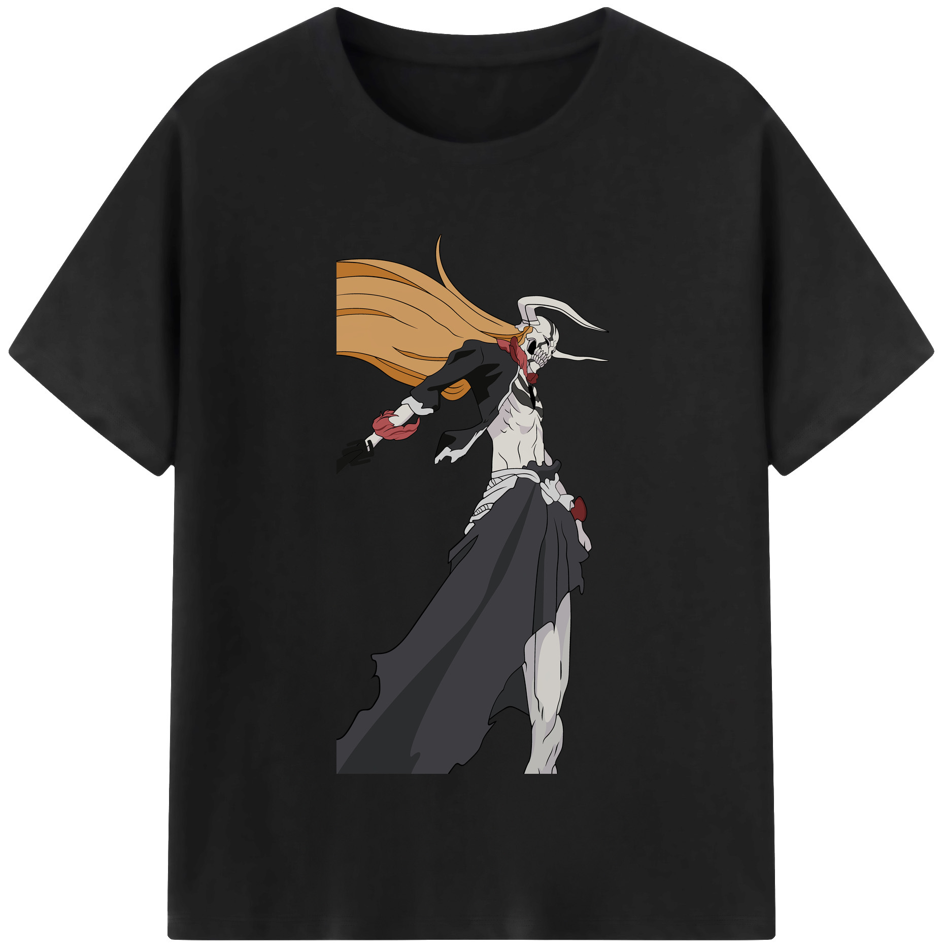 （画像用） ブリーチ 黒崎一護（くろさき いちご）BLEACH Kurosaki Ichigo 綿100％半袖Tシャツ（フロントプリント）