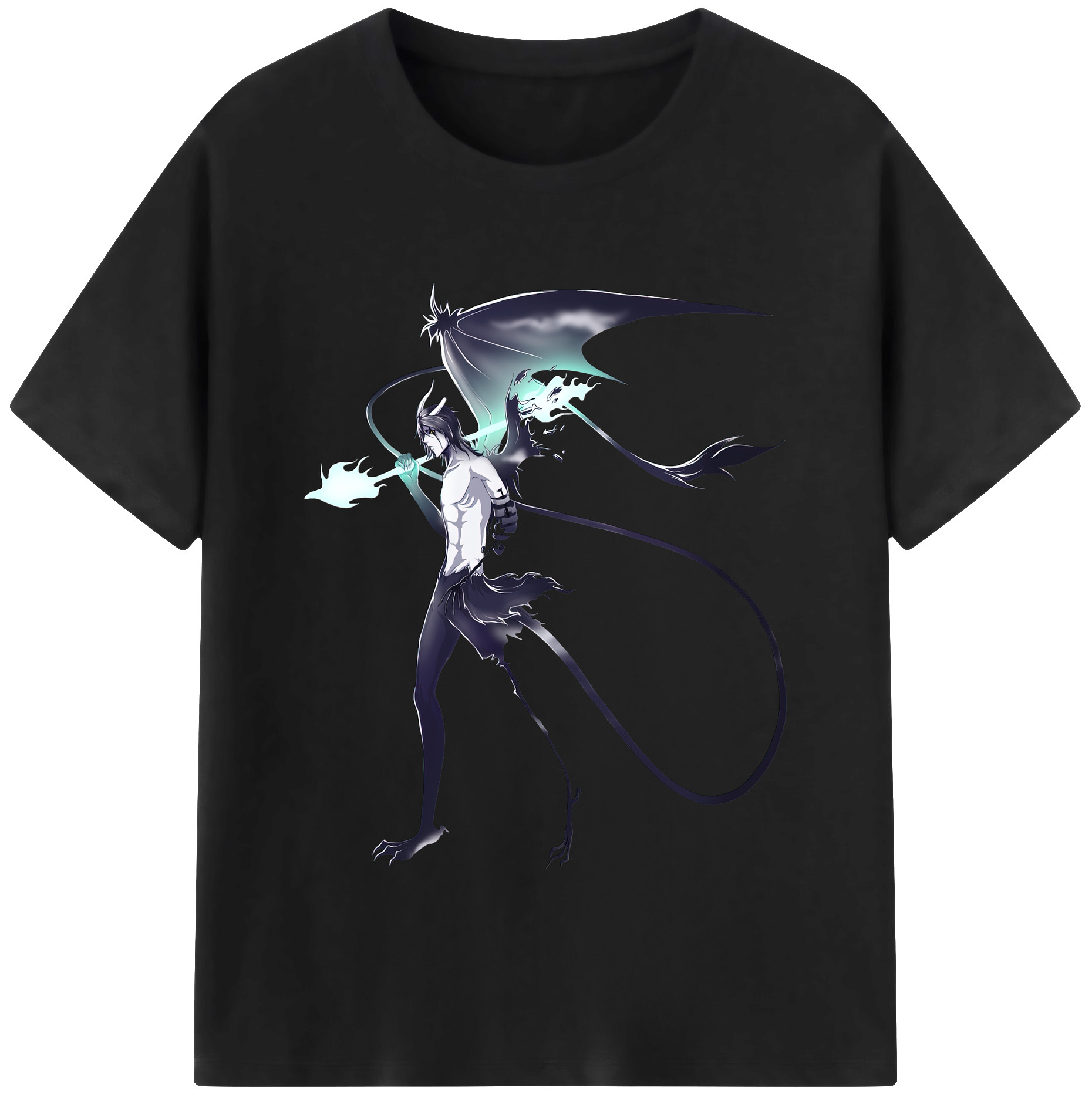 （画像用） ブリーチ ウルキオラ·シファー BLEACH Ulquiorra cifer 綿100％半袖Tシャツ（フロントプリント）